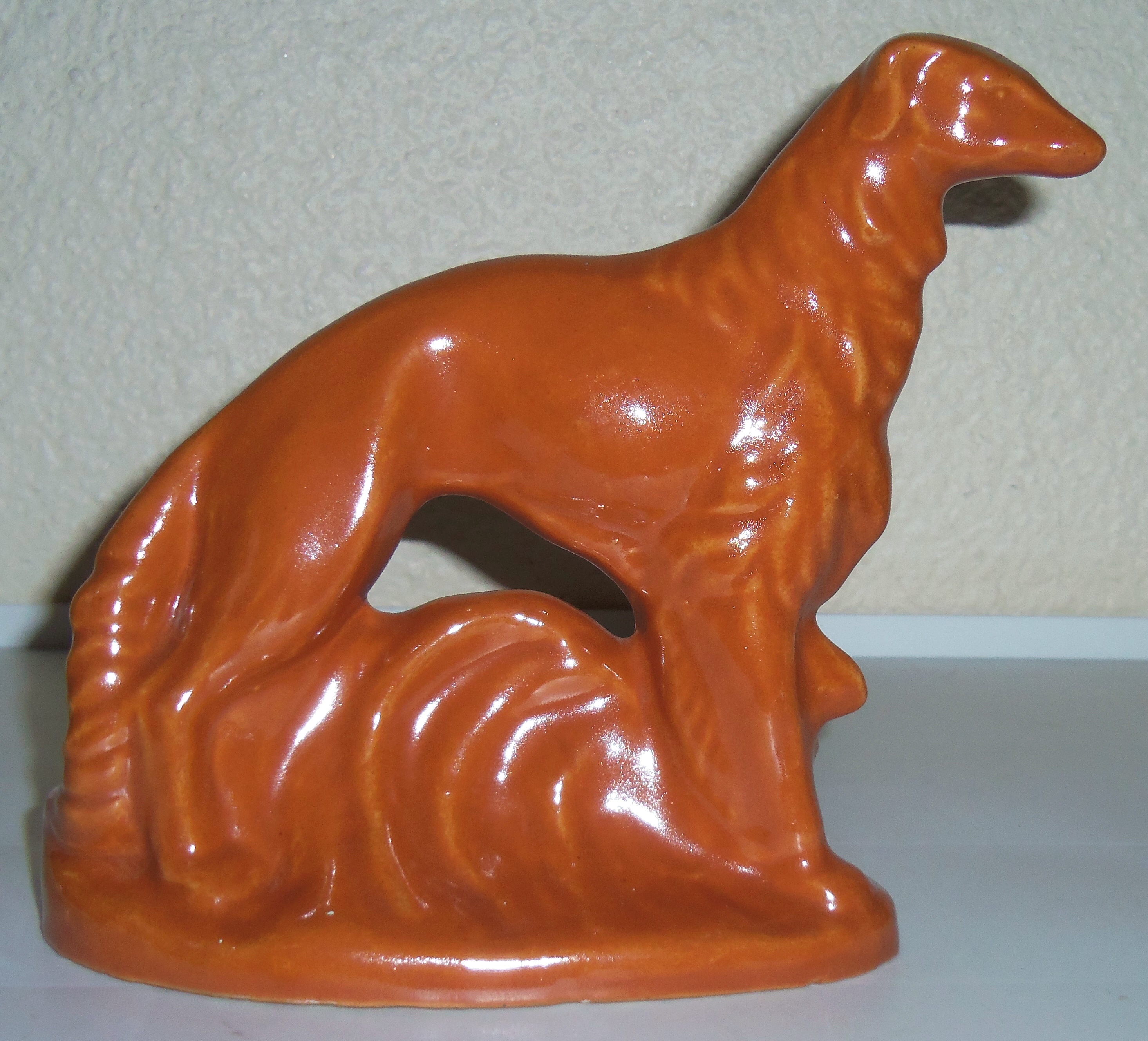 Rosemeade Pottery Wolfhound Bookend