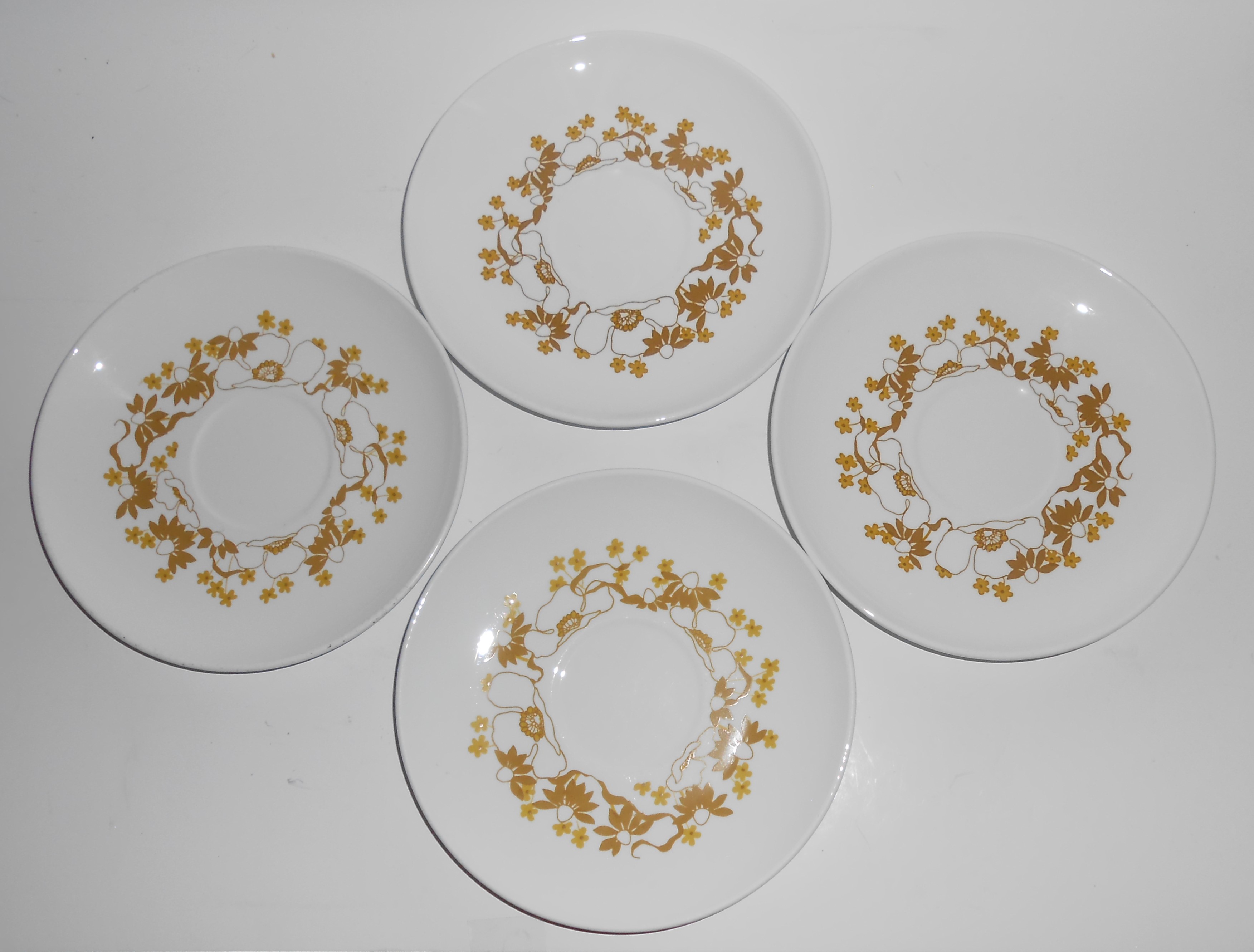 Corning China MCM Centura Laurel Set/4 Saucers