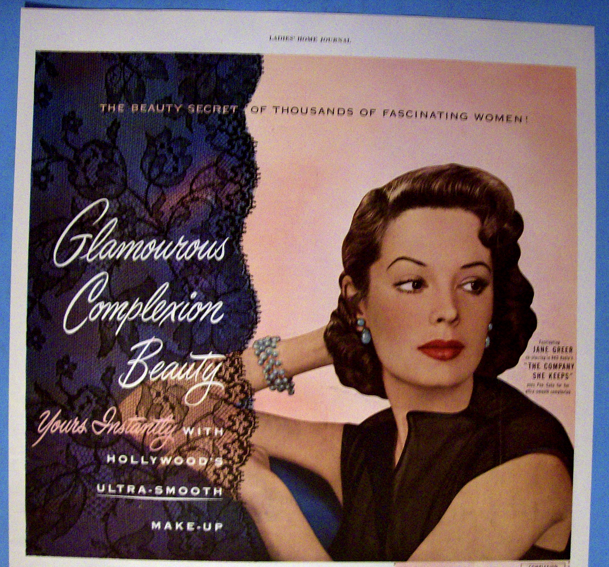 1951 Max Factor Make Up with Television Star Jane Greer