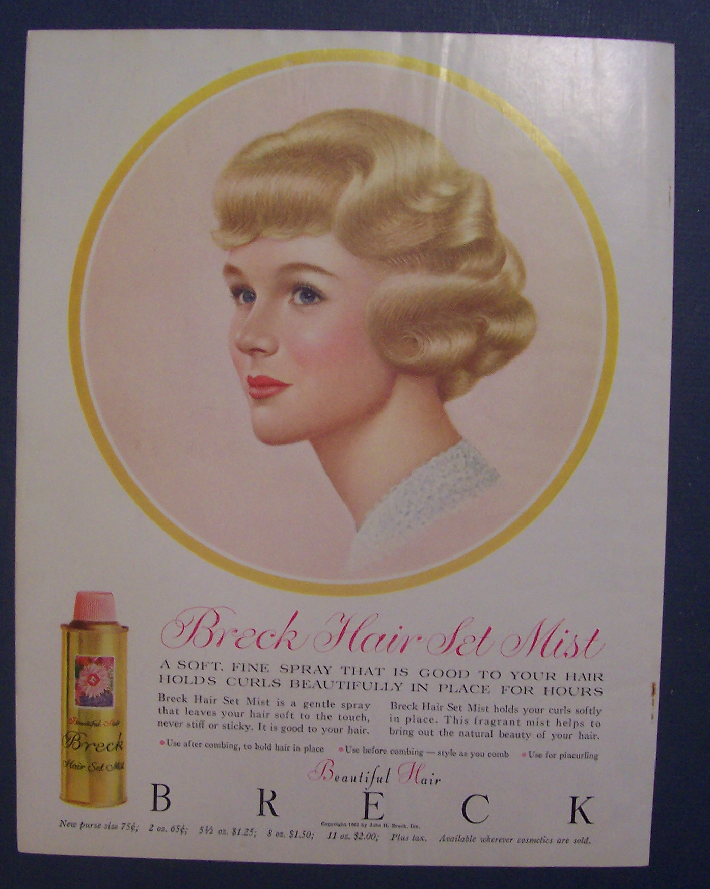 1961 Breck Hair Set Mist