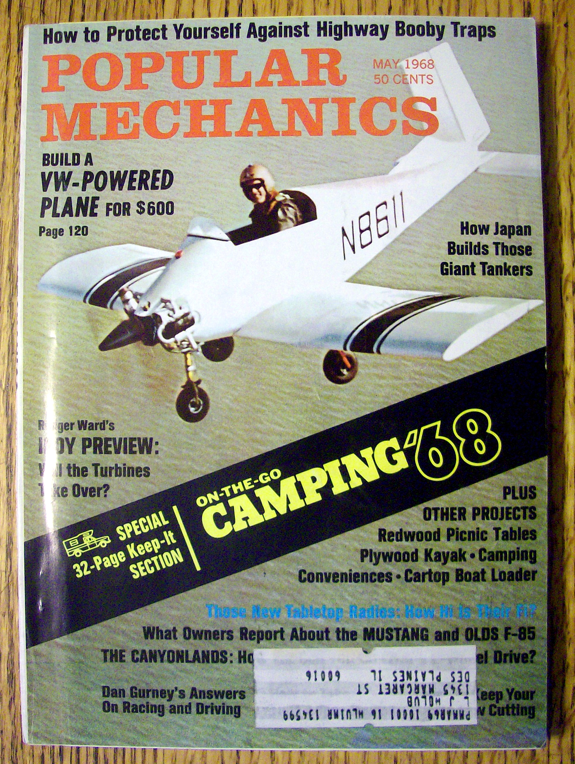 Popular Mechanics May 1968 Build VW-Powered Plane