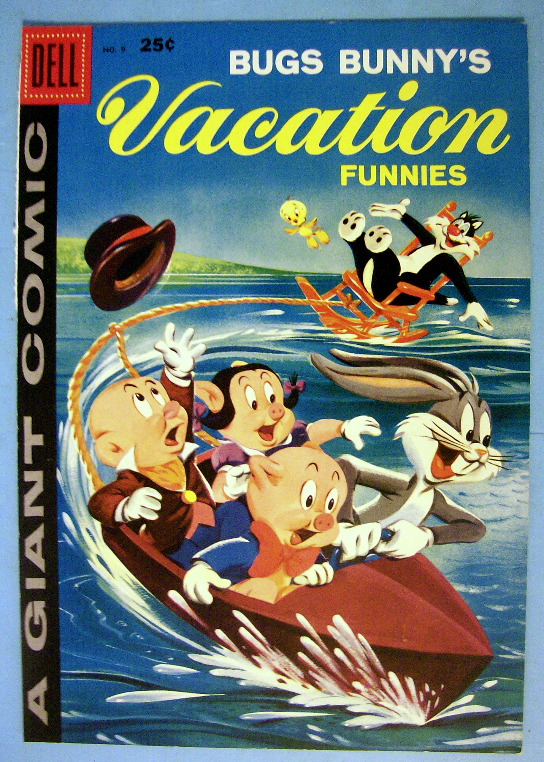 Bugs Bunny Vacation Funnies Comic Cover #9-1959