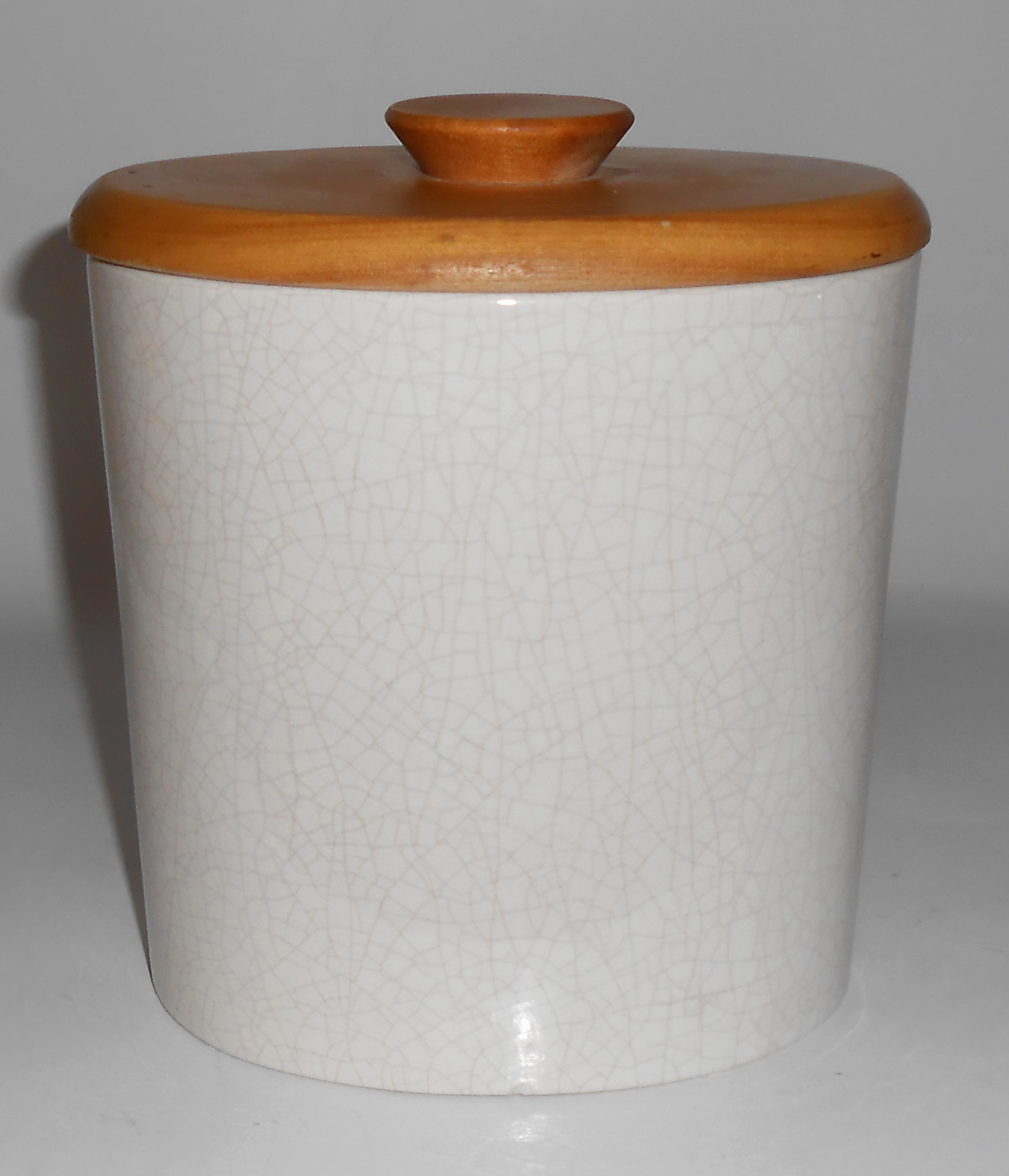 Barbara Willis Pottery Fruit Decorated Large Canister