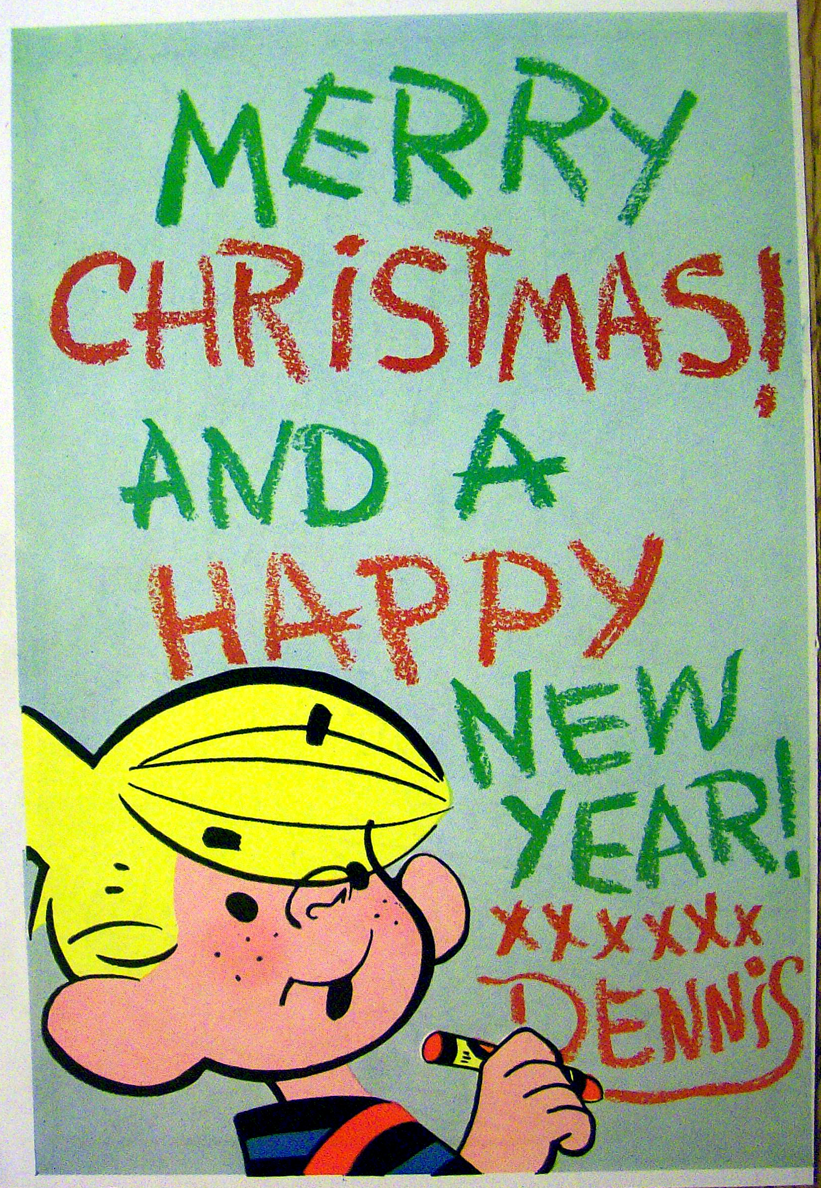Dennis The Menace Comic Page 1961 Christmas Greeting