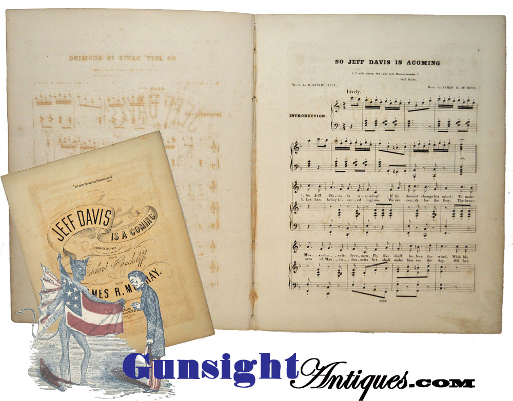 Original Civil War dated ‘Jeff Davis is a coming’ - Sheet Music