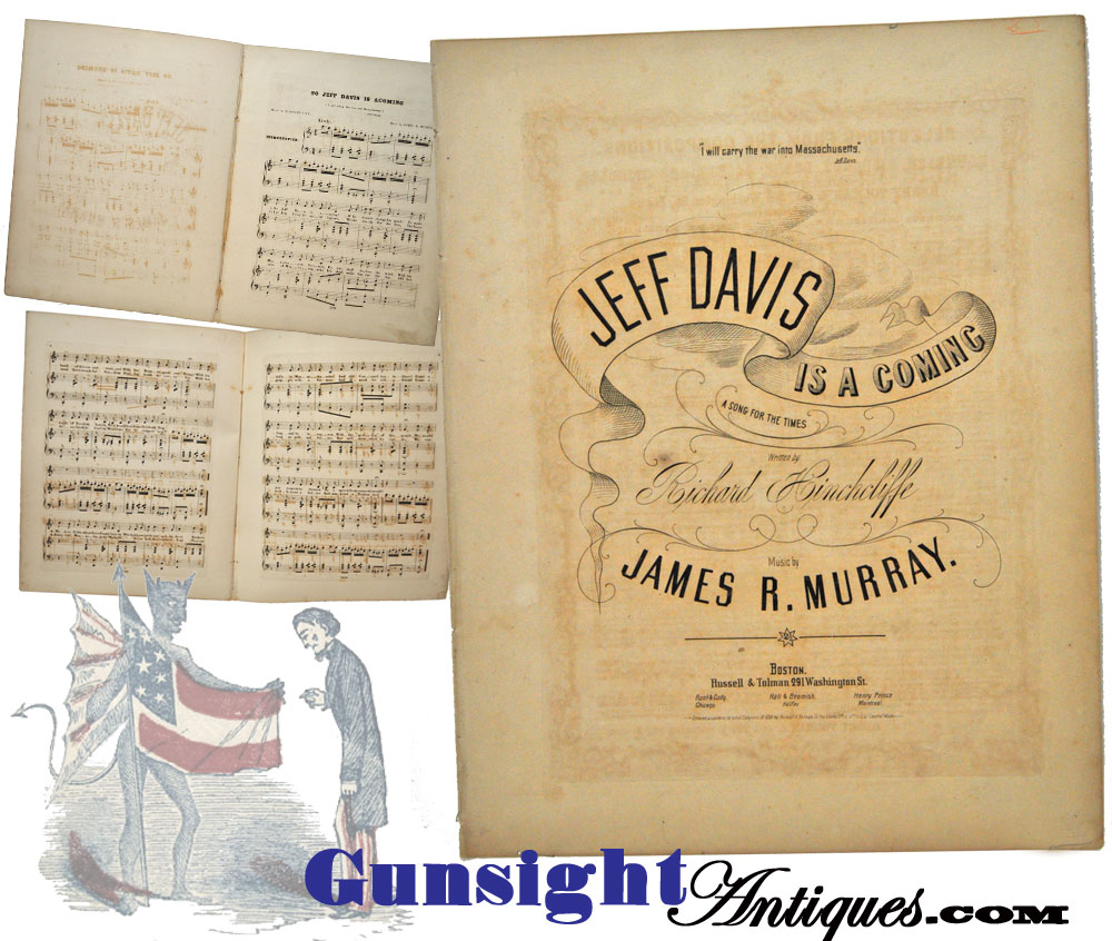 Original Civil War dated ‘Jeff Davis is a coming’ - Sheet Music