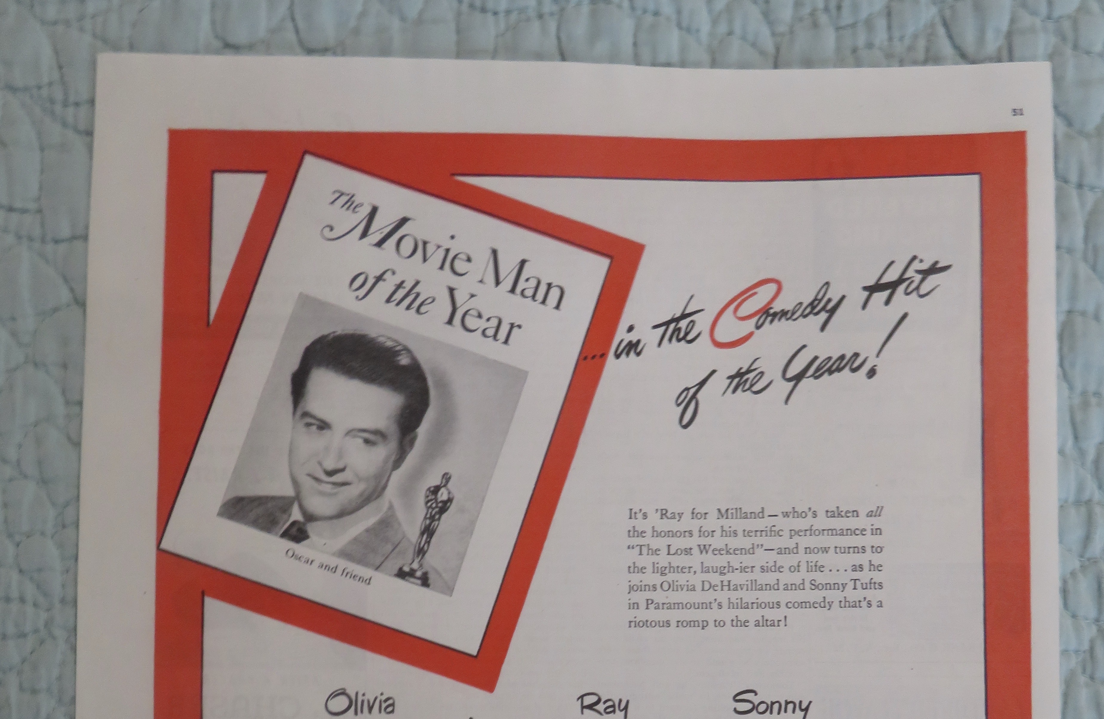 1946 The Well Groomed Bride with DeHavilland & Milland