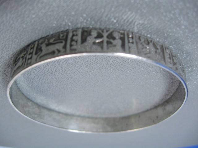 BraceletTaxco Mexico Sterling Silver ZODIAC Bangle