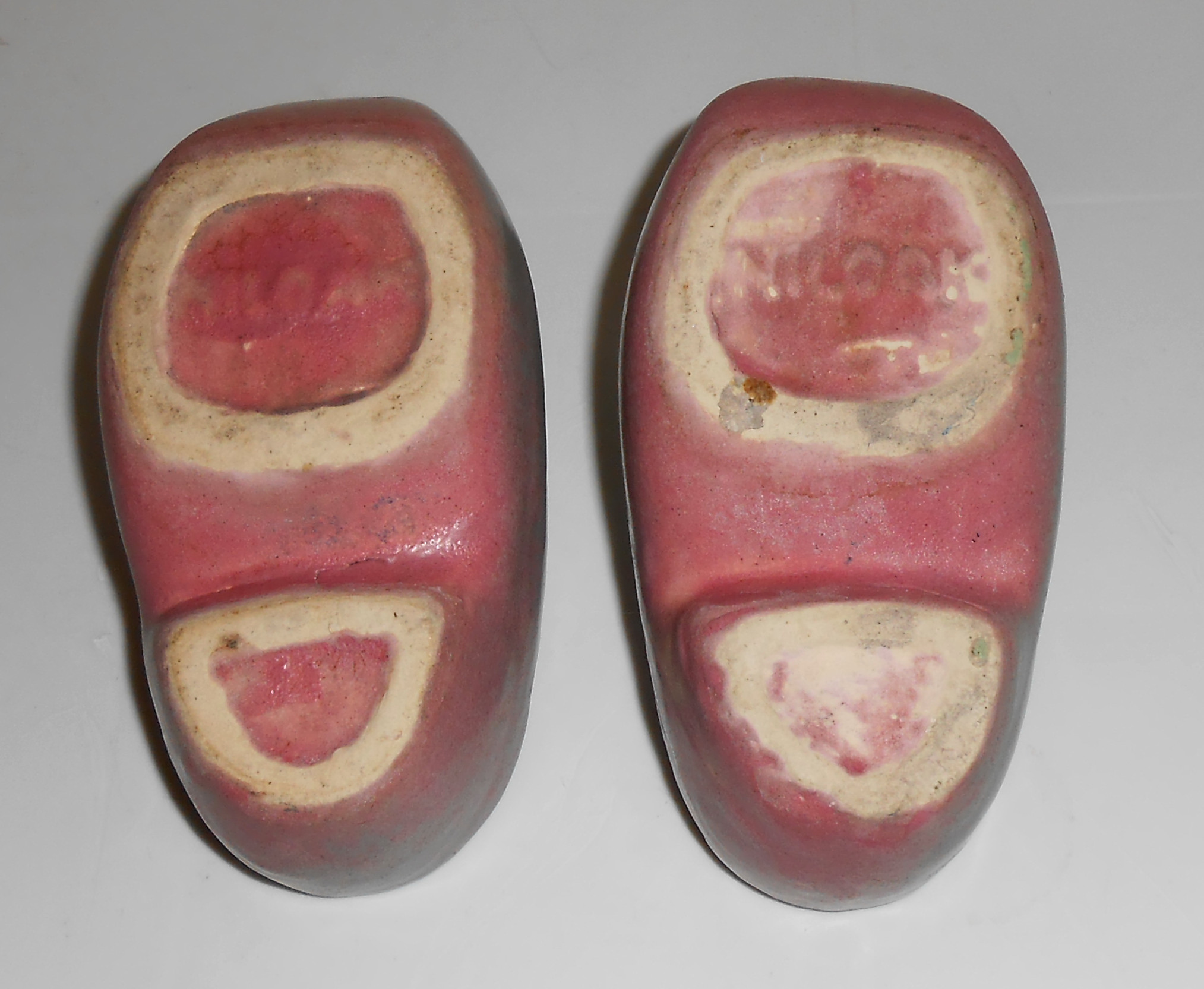 Niloak Pottery Pair Ozark Dawn Dutch Shoe Planters!