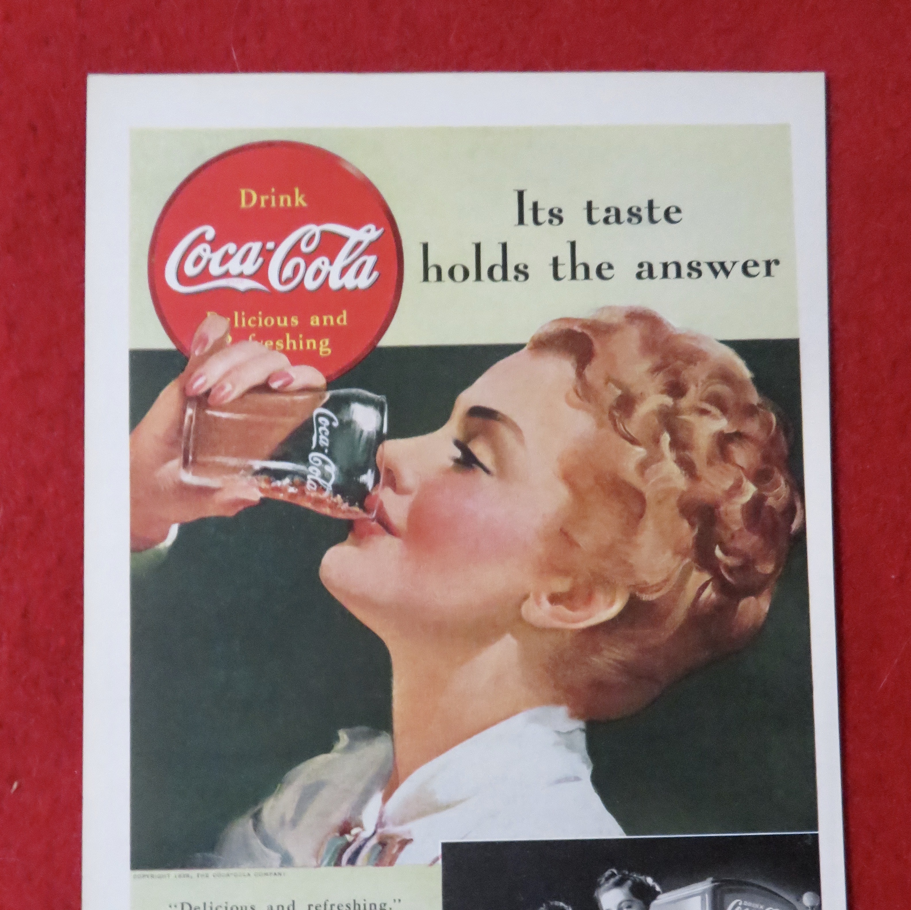 1939 Coca Cola (Coke) with Woman Drinking Coca Cola