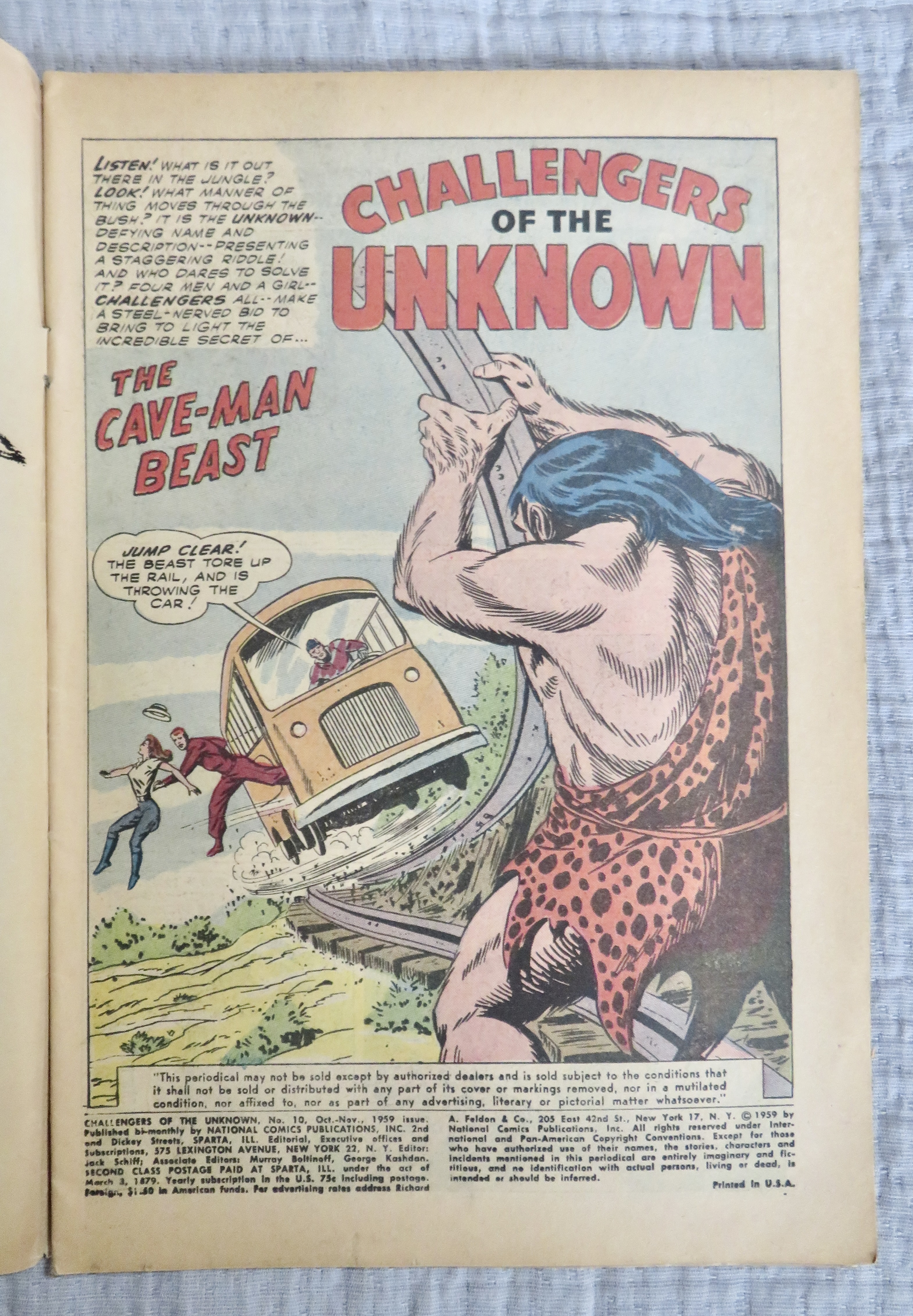 Challengers Of The Unknown #10 November 1959 Doom