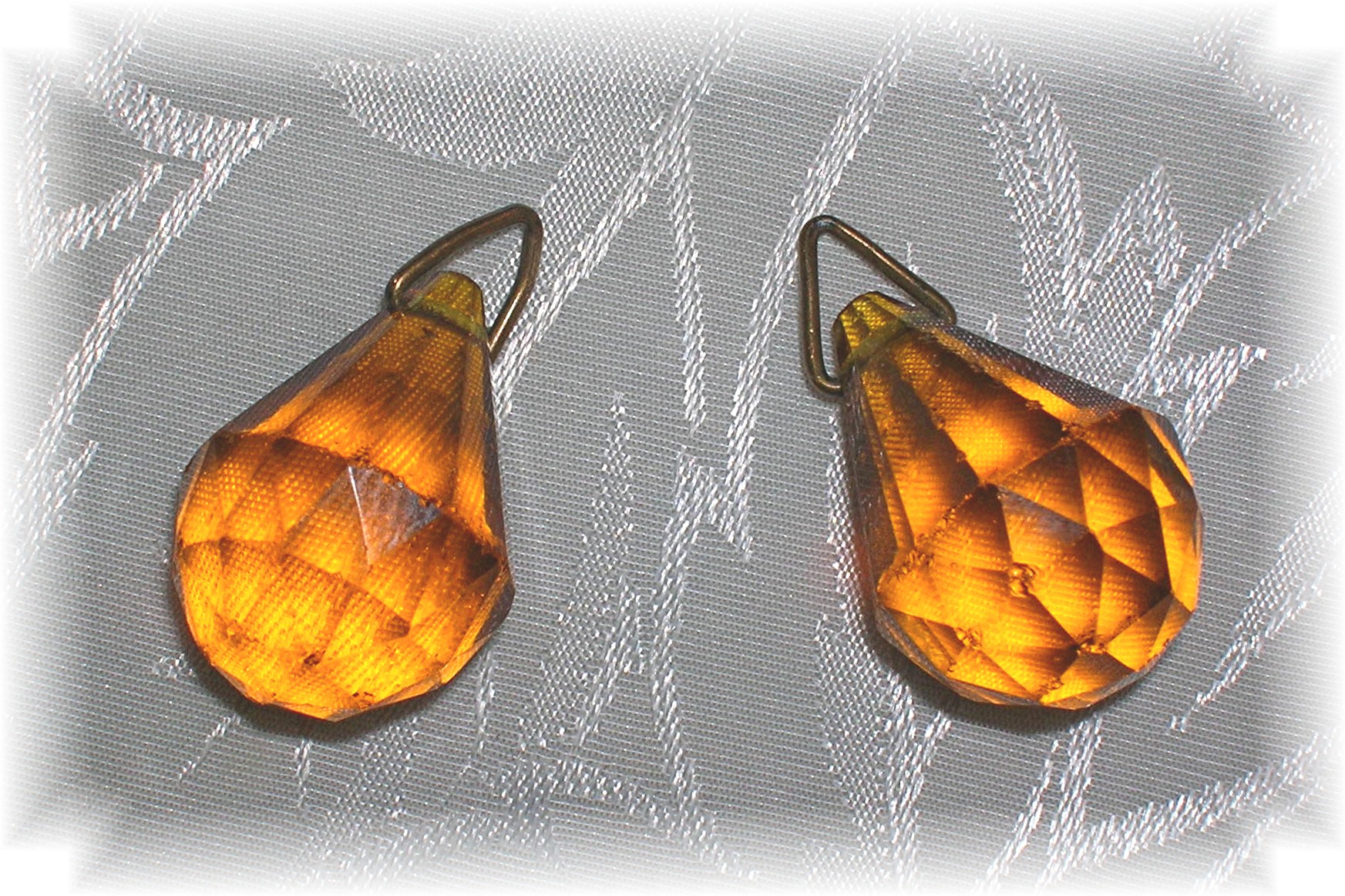 2 Multi Faceted Citrine Color Drops..