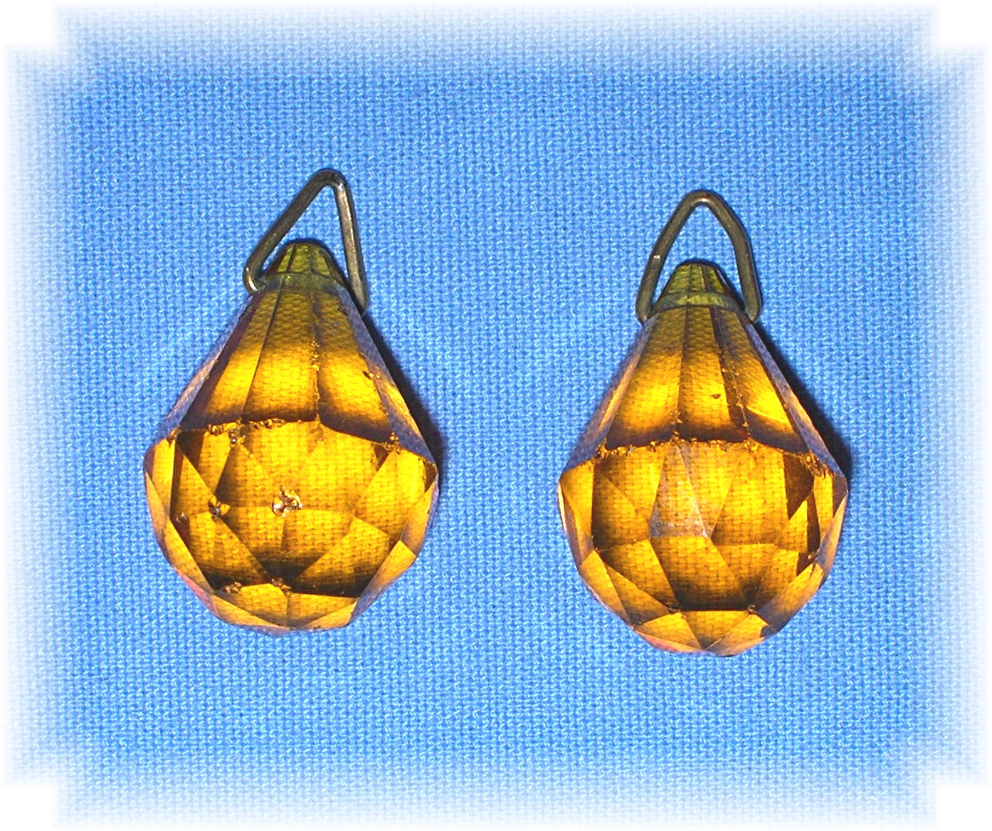 2 Multi Faceted Citrine Color Drops..