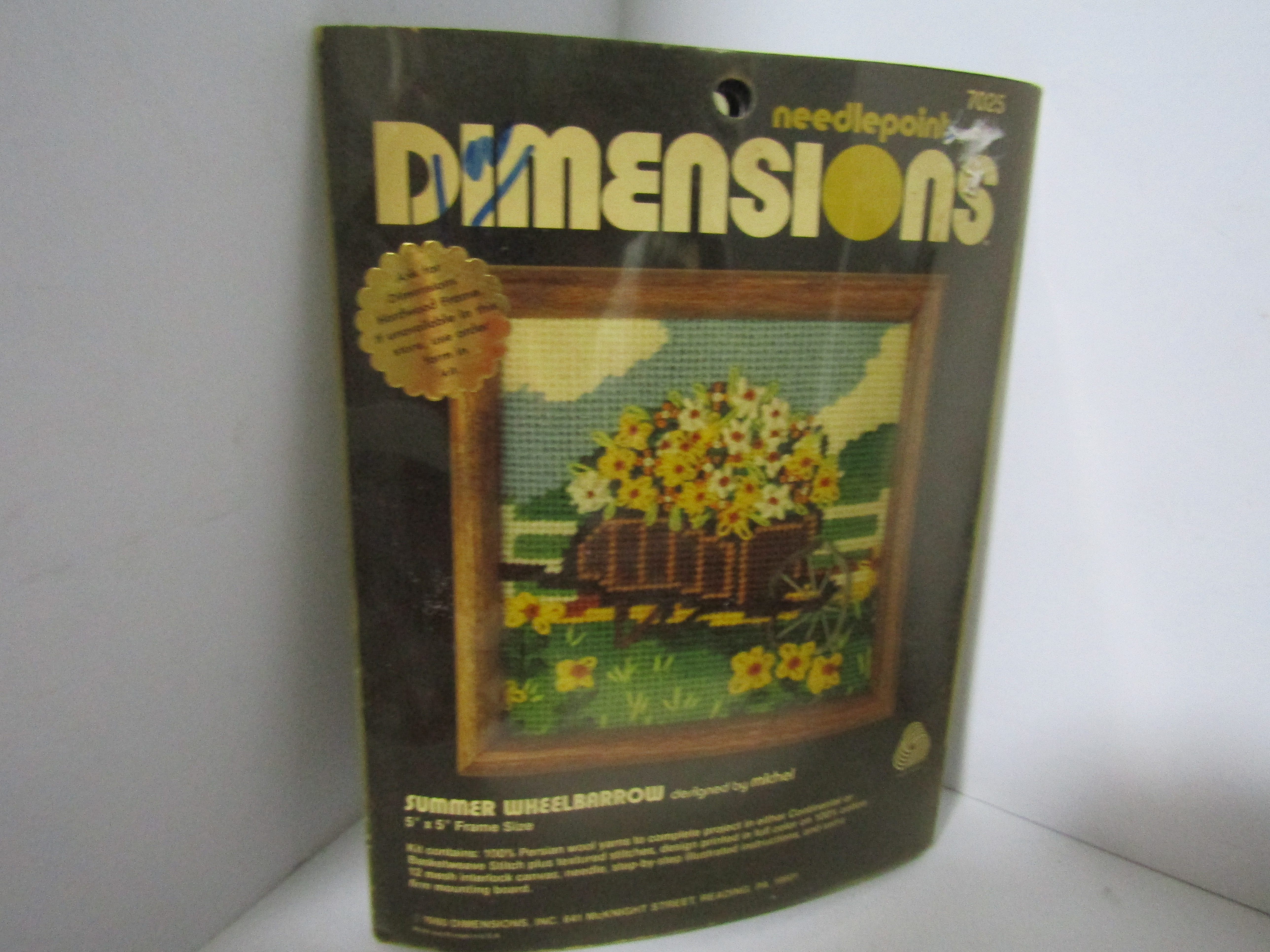 Vintage Dimensions Needlepoint Kit Summer WheelBarrow