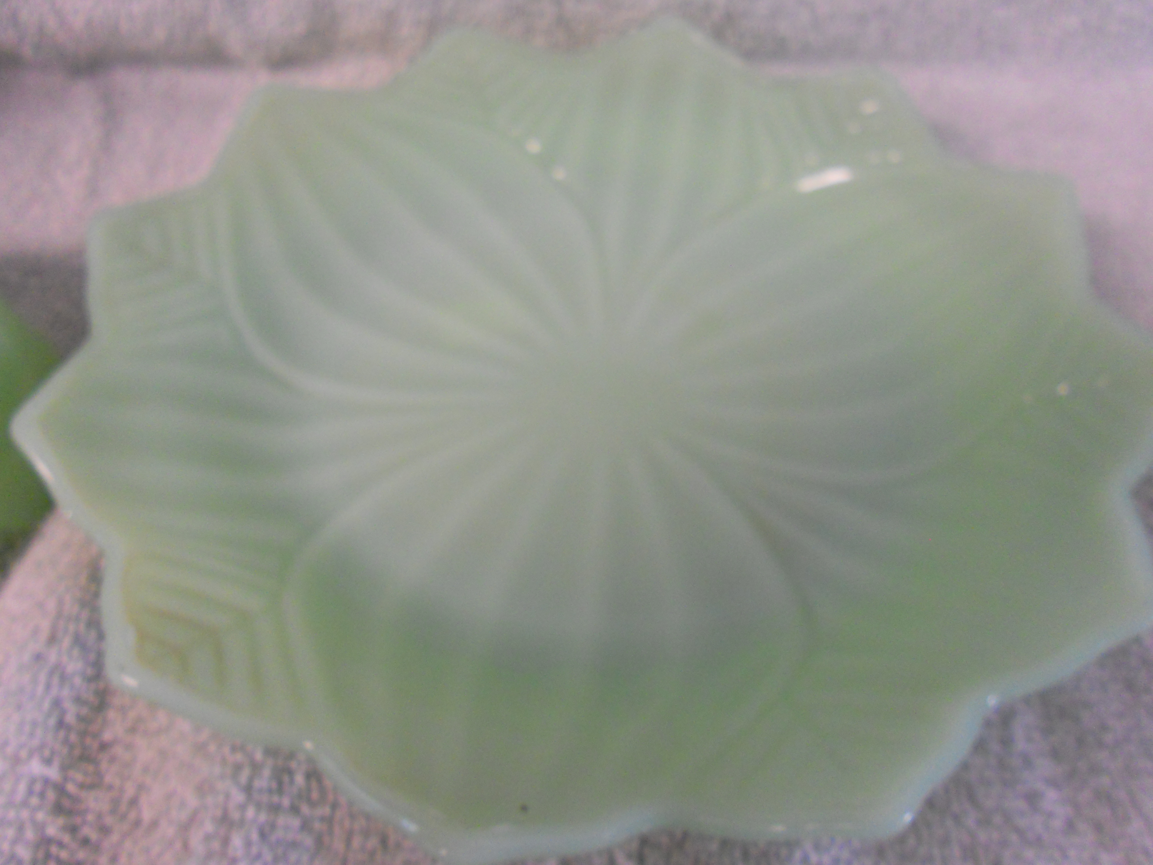 Fire King Jadite Lotus Plate and Bowl