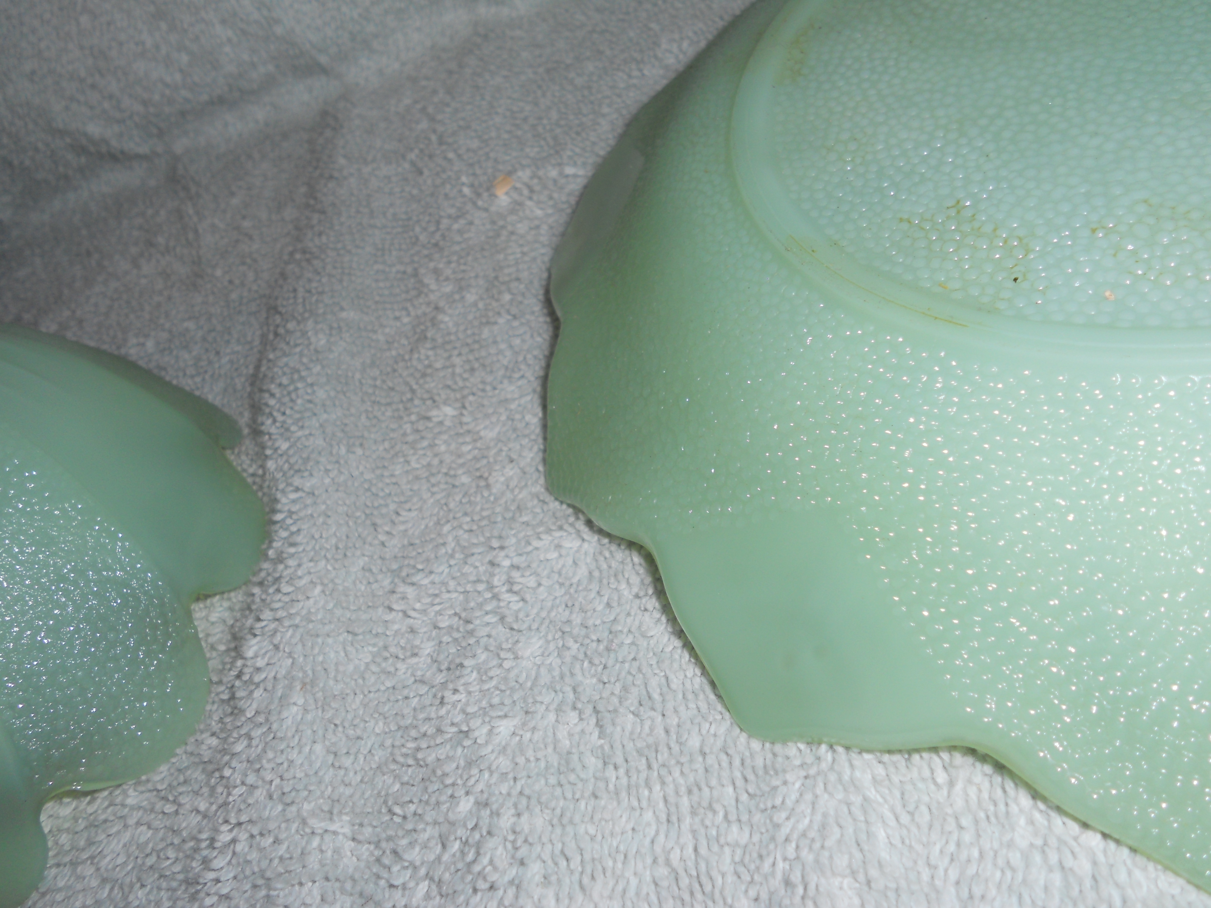 Fire King Jadite Lotus Plate and Bowl