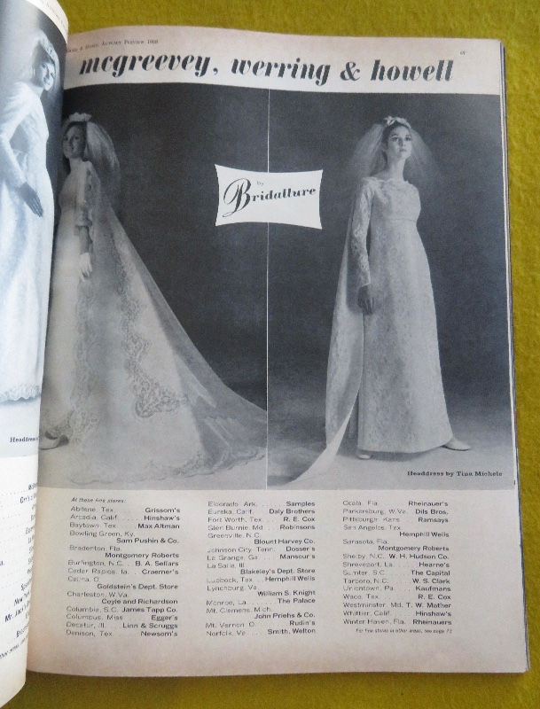 Bride & Home Magazine Autumn 1968 Wedding Dresses