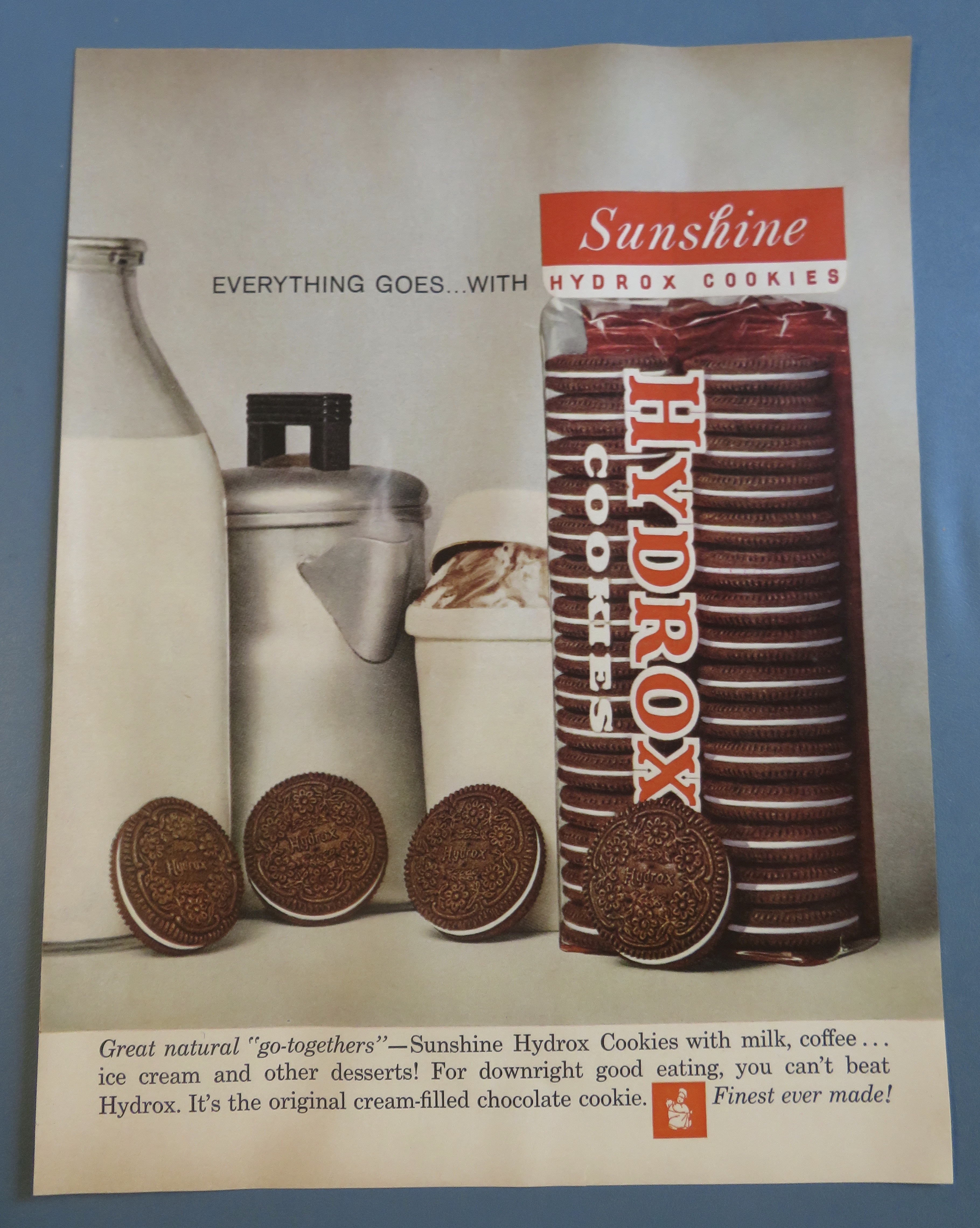 1961 Hydrox Cookies with Cookies & Milk & Coffee