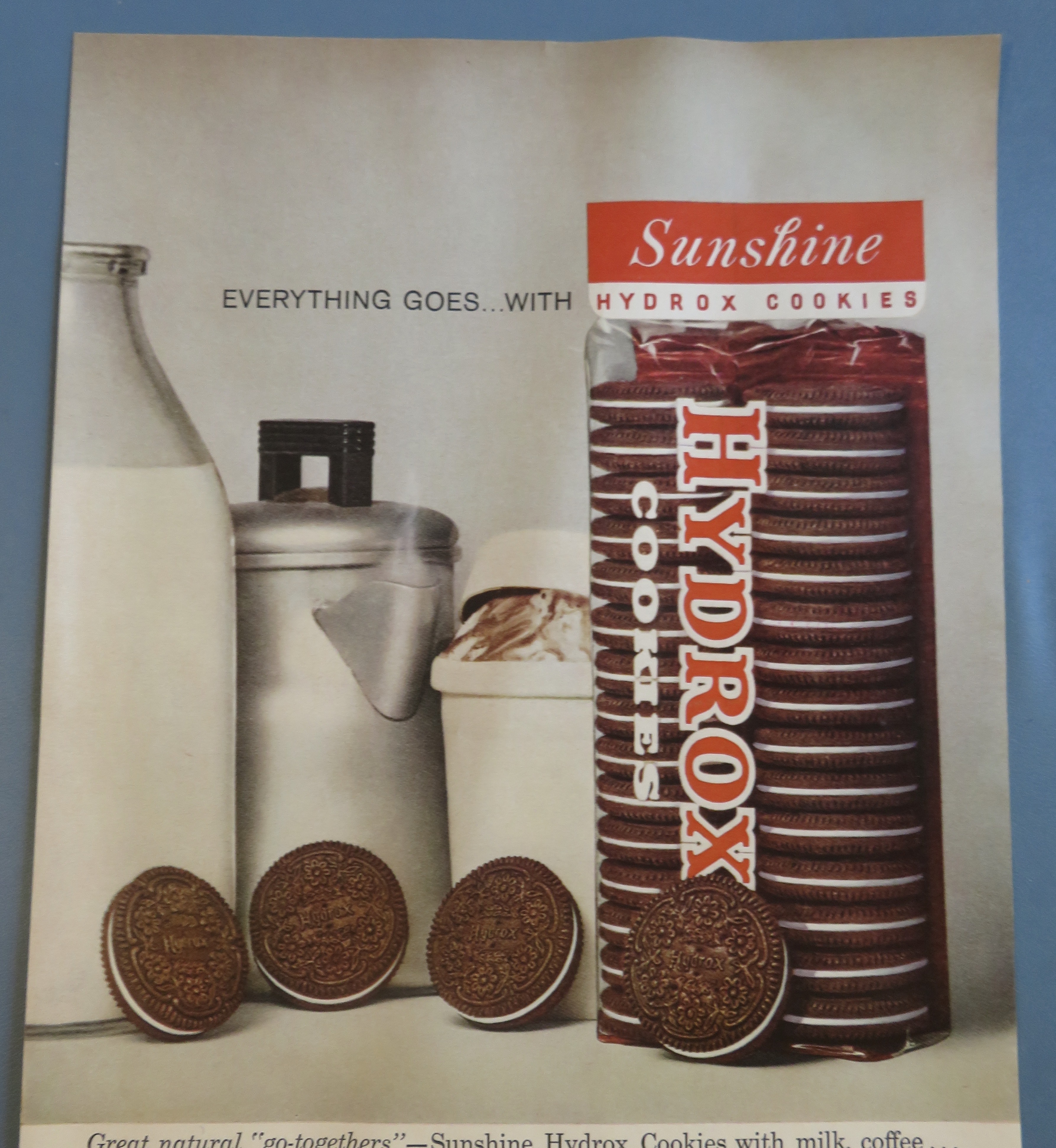 1961 Hydrox Cookies with Cookies & Milk & Coffee