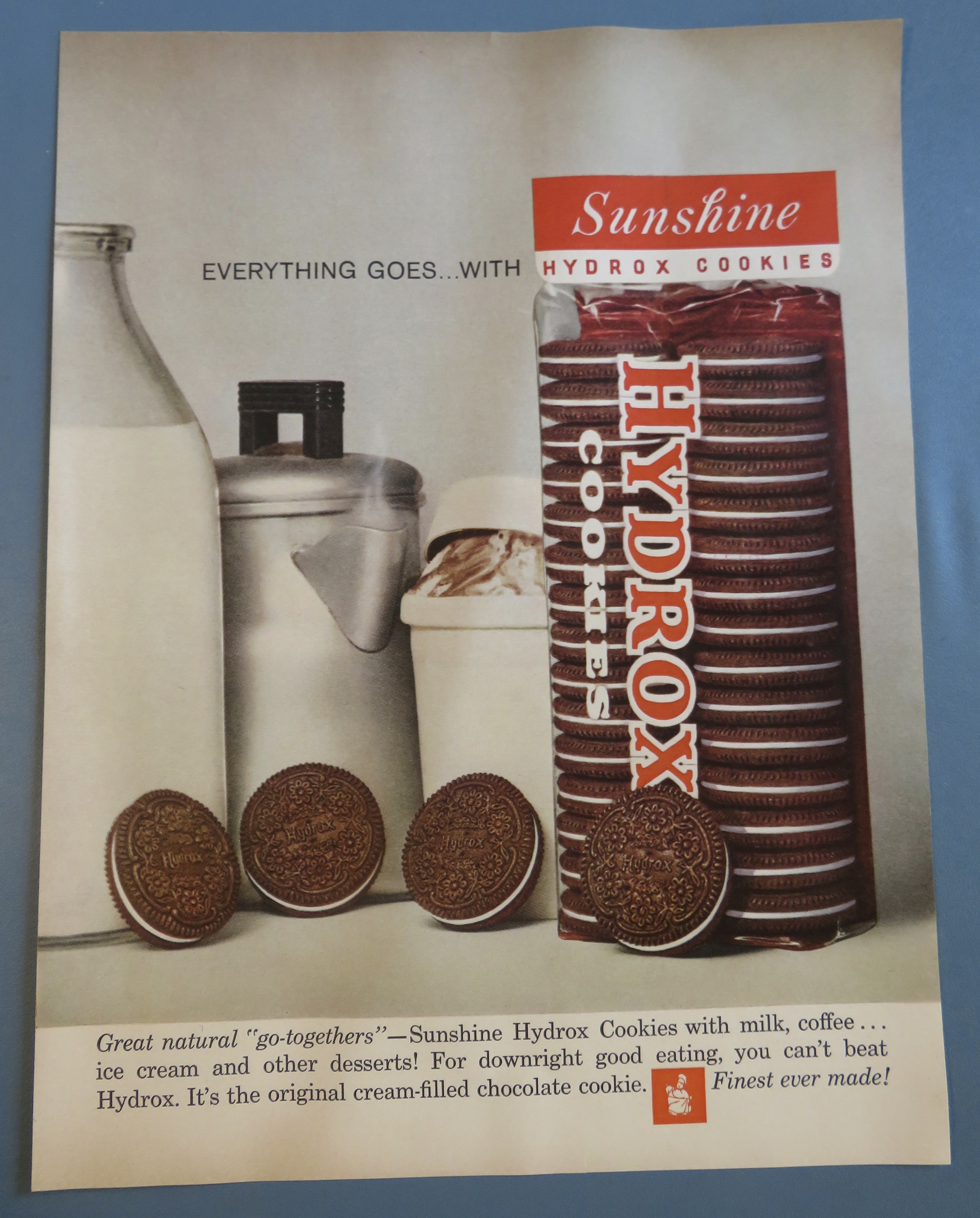 1961 Hydrox Cookies with Cookies & Milk & Coffee