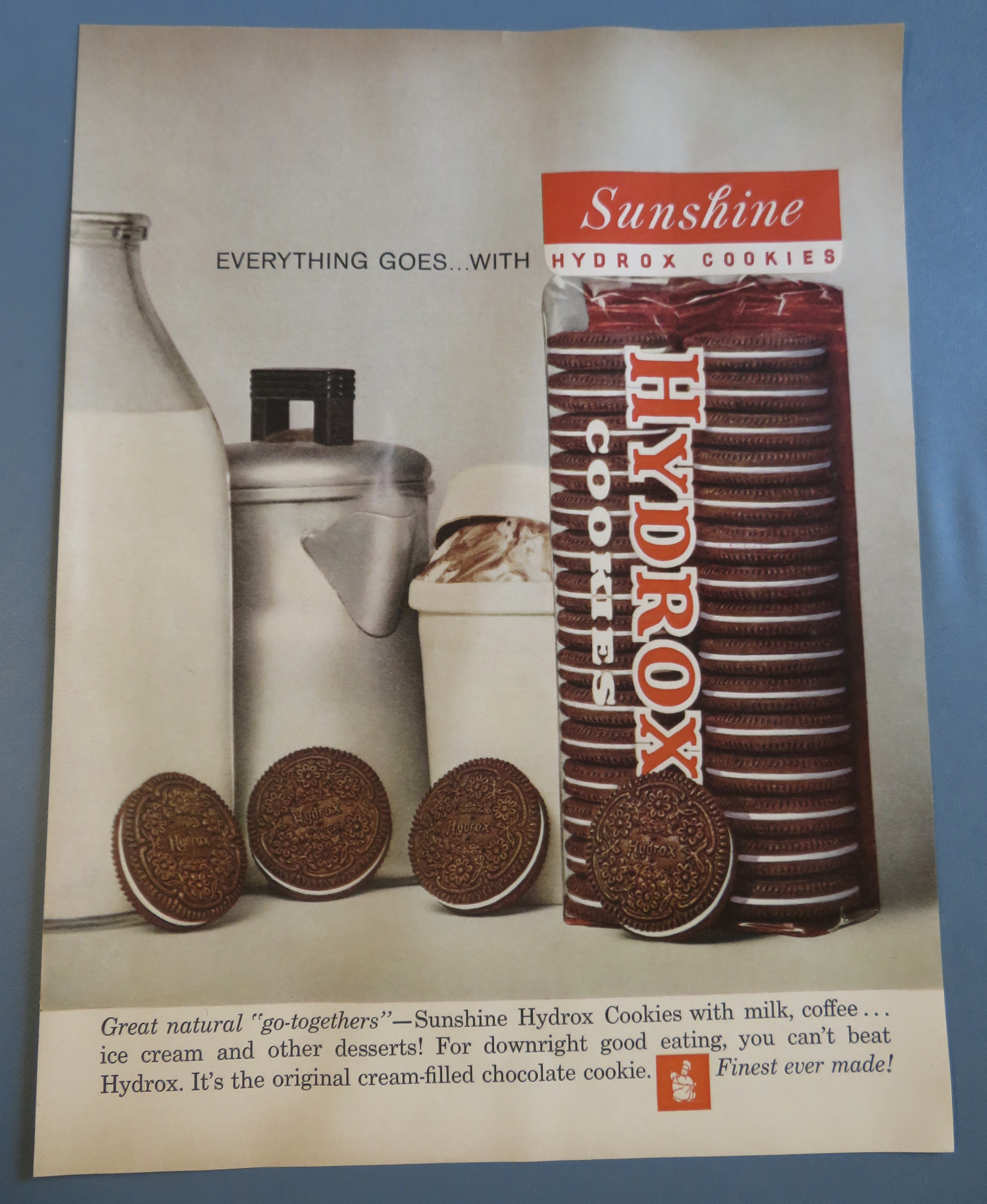 1961 Hydrox Cookies with Cookies & Milk & Coffee