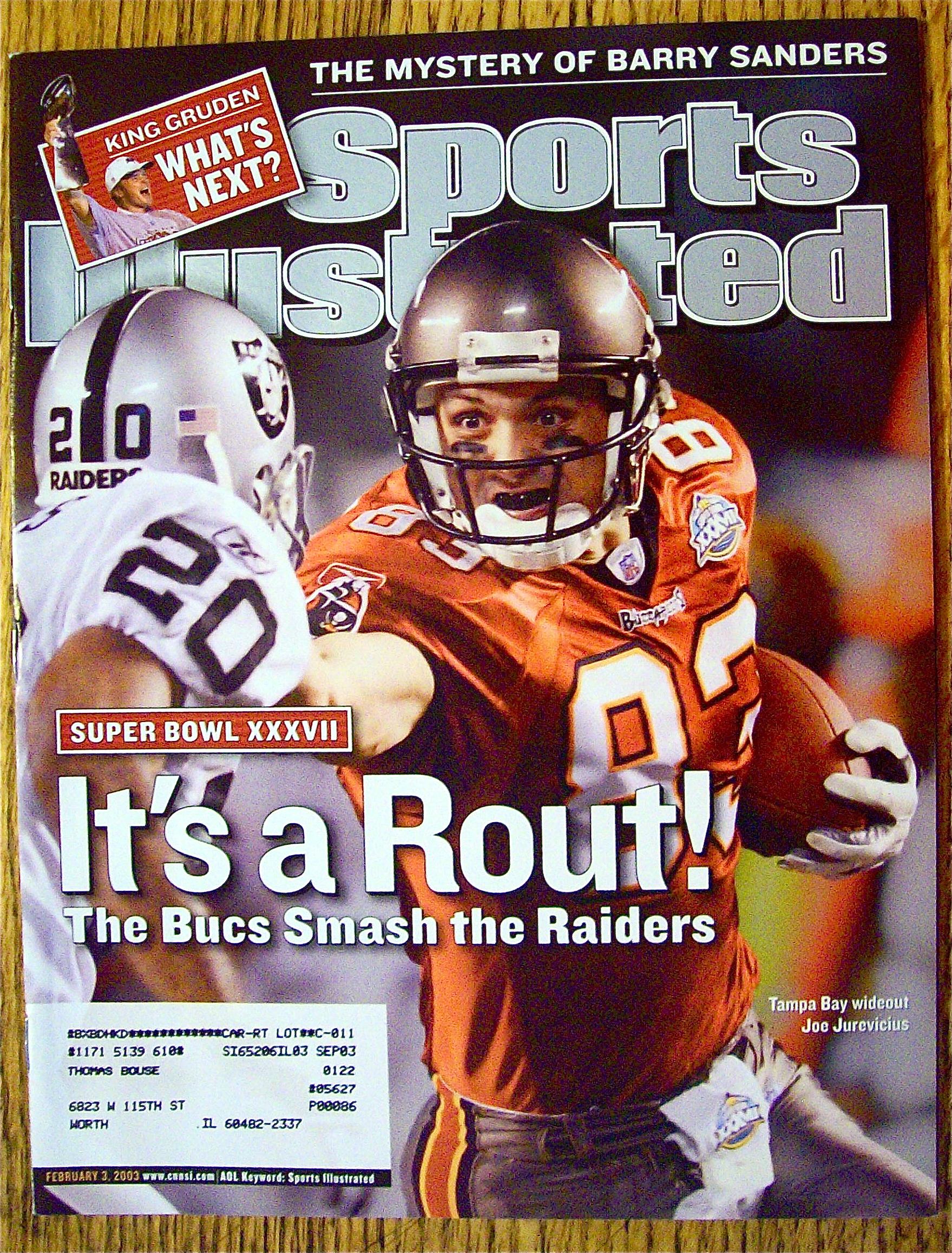 Sport Illustrated Magazine February 3, 2003 Jurevicius