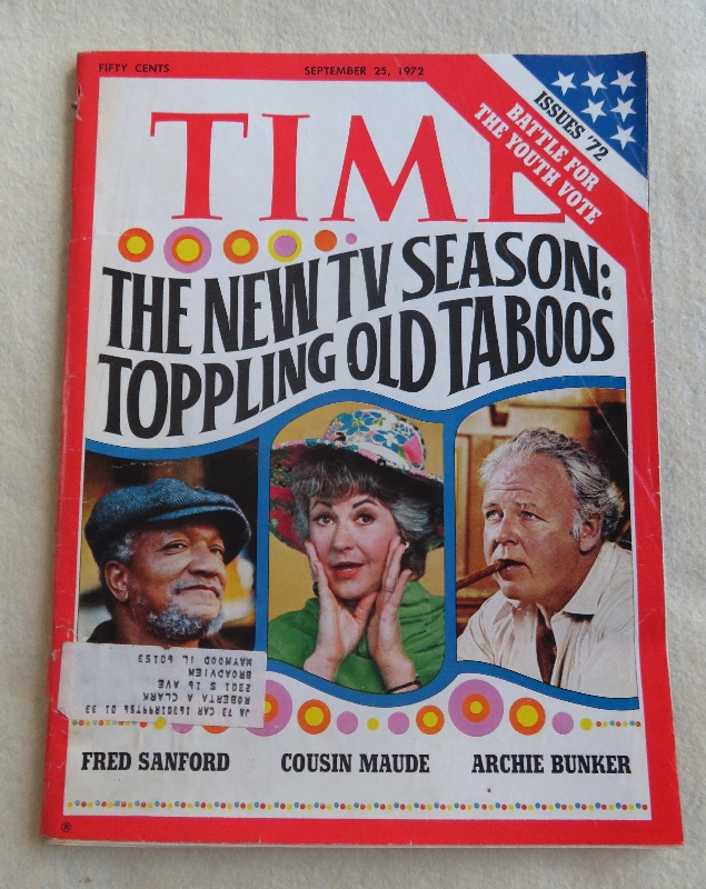 Time Magazine September 25, 1972 The New TV Season: Toppling Old Taboos