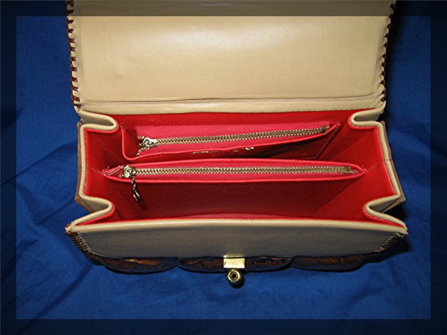 Crocodile  50s Tan Leather Purse