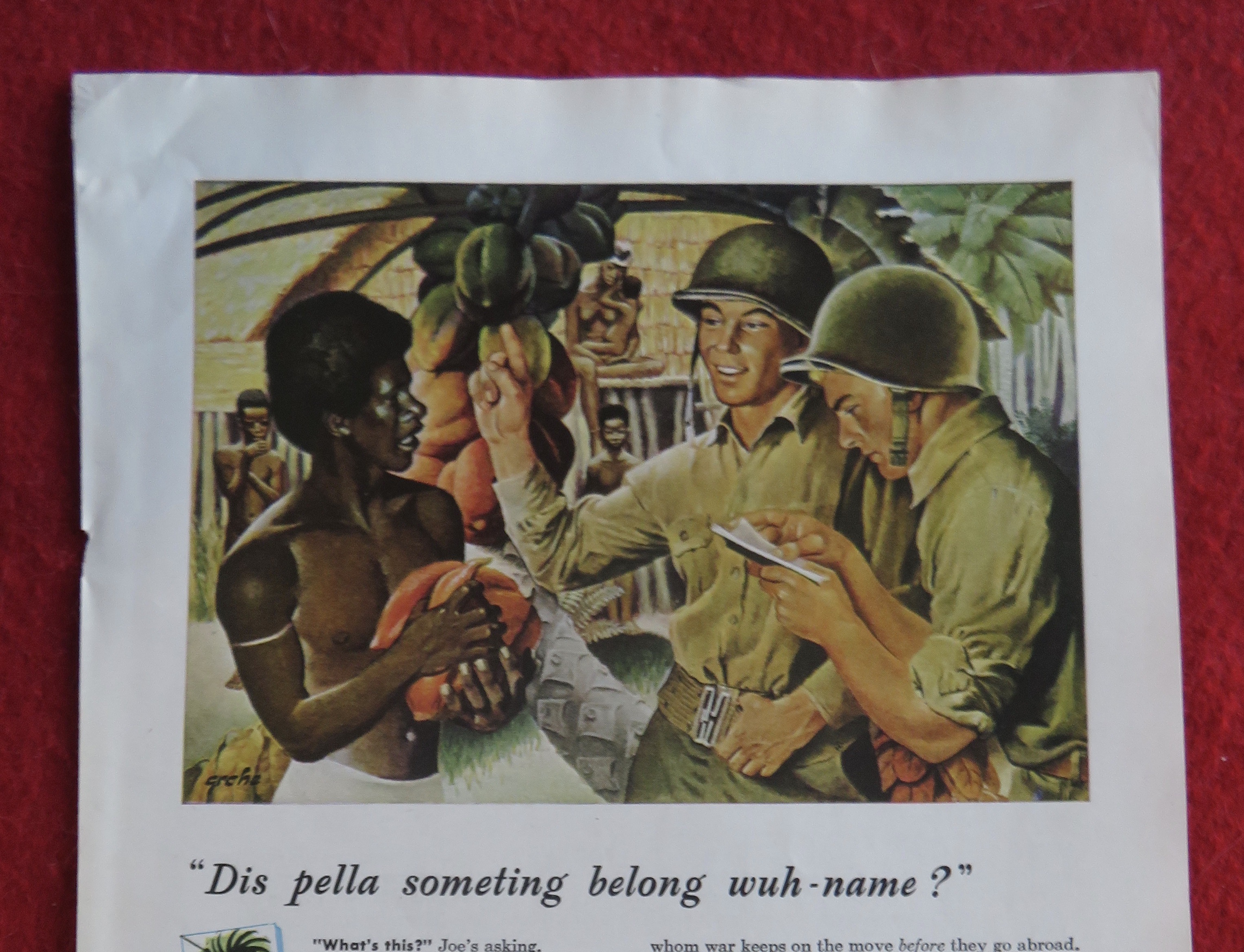 1944 Pullman Railroad with Soldier Talking To Native