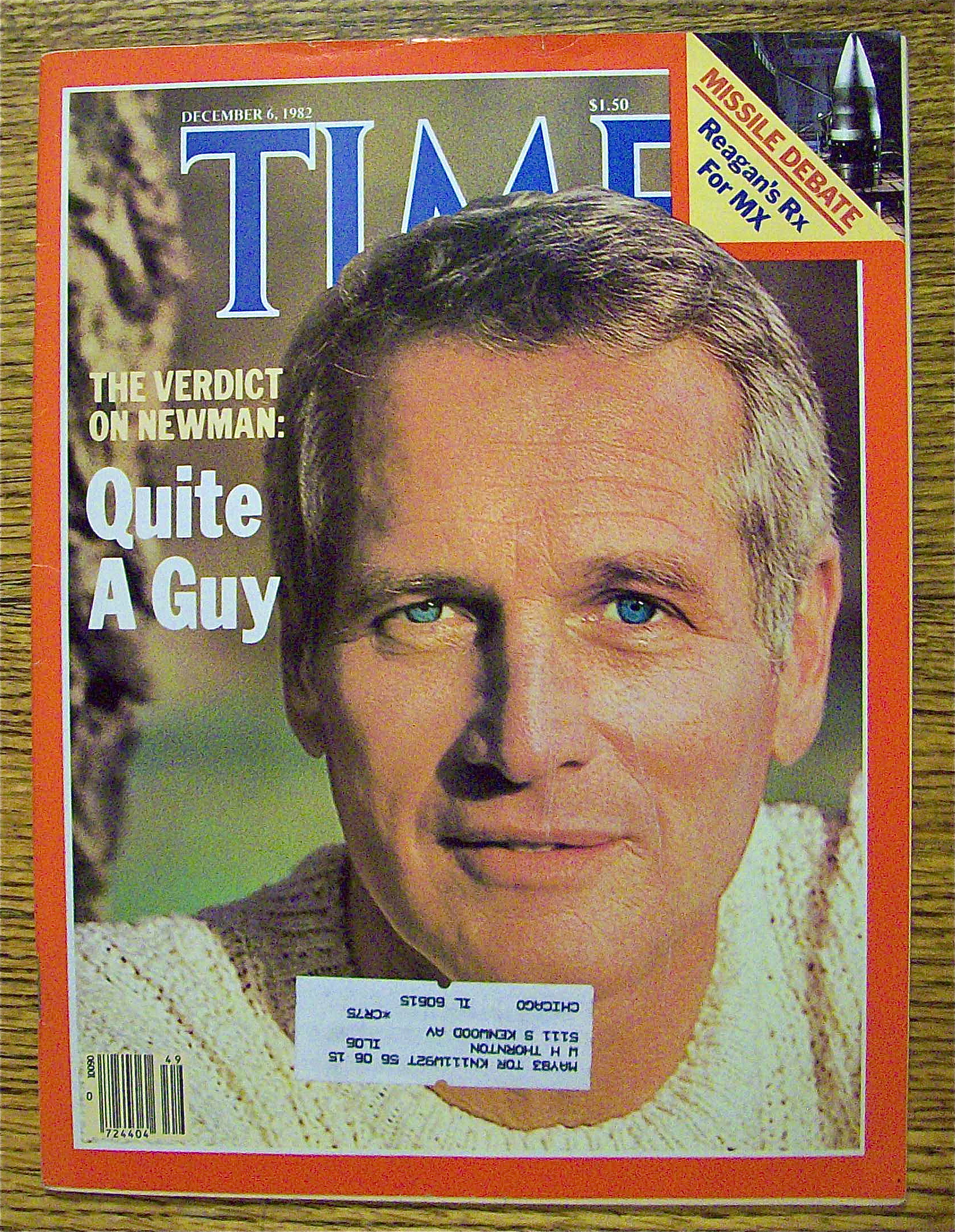 Time Magazine-December 6, 1982-Paul Newman