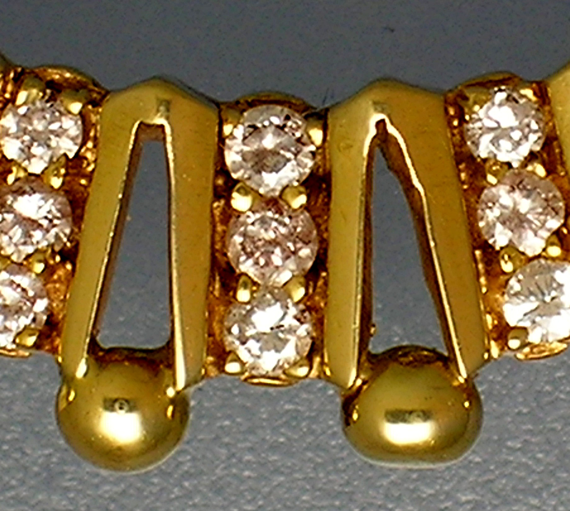 14K Gold and Diamonds Omega Slide Pendant