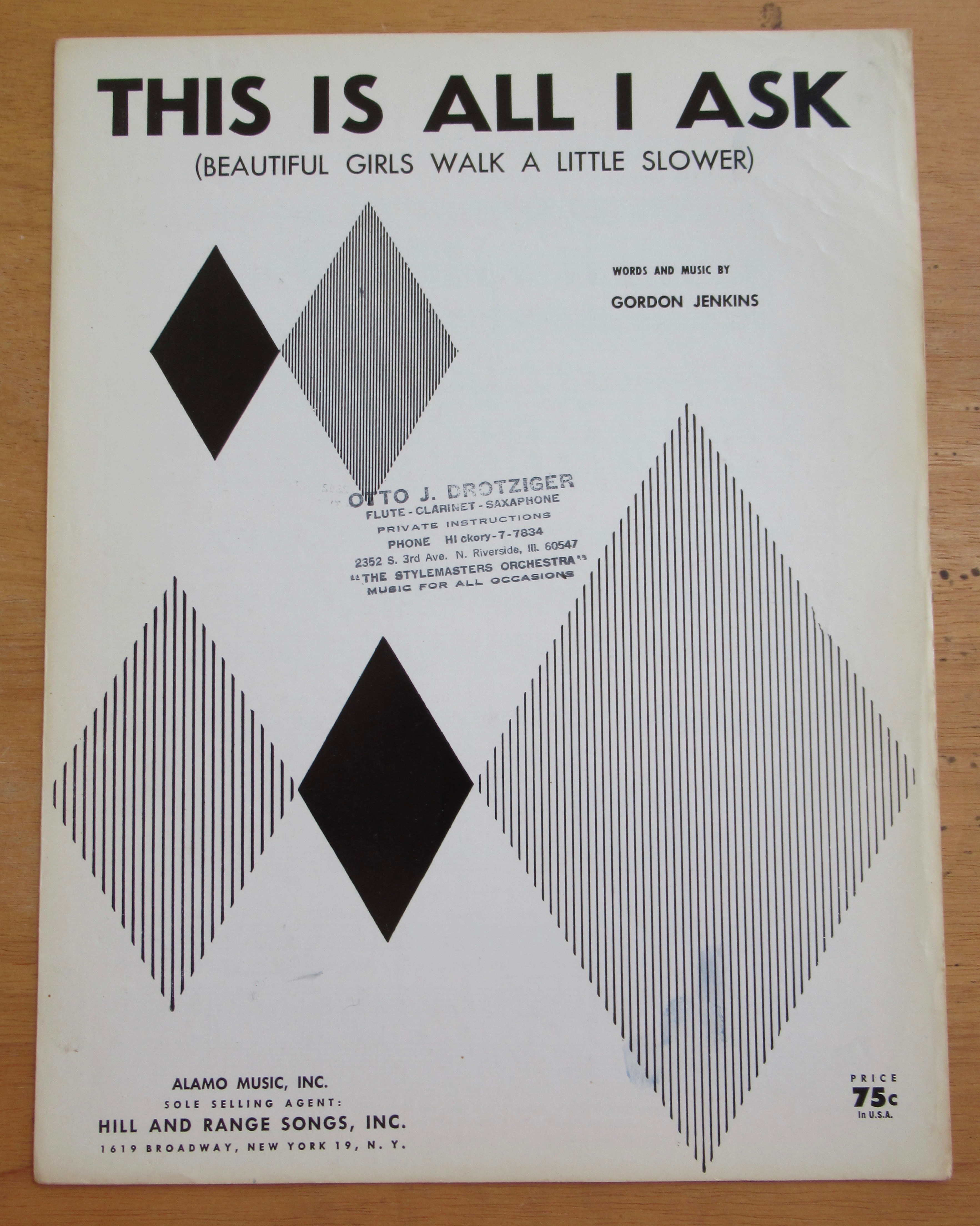 1958 This Is All I Ask Sheet Music