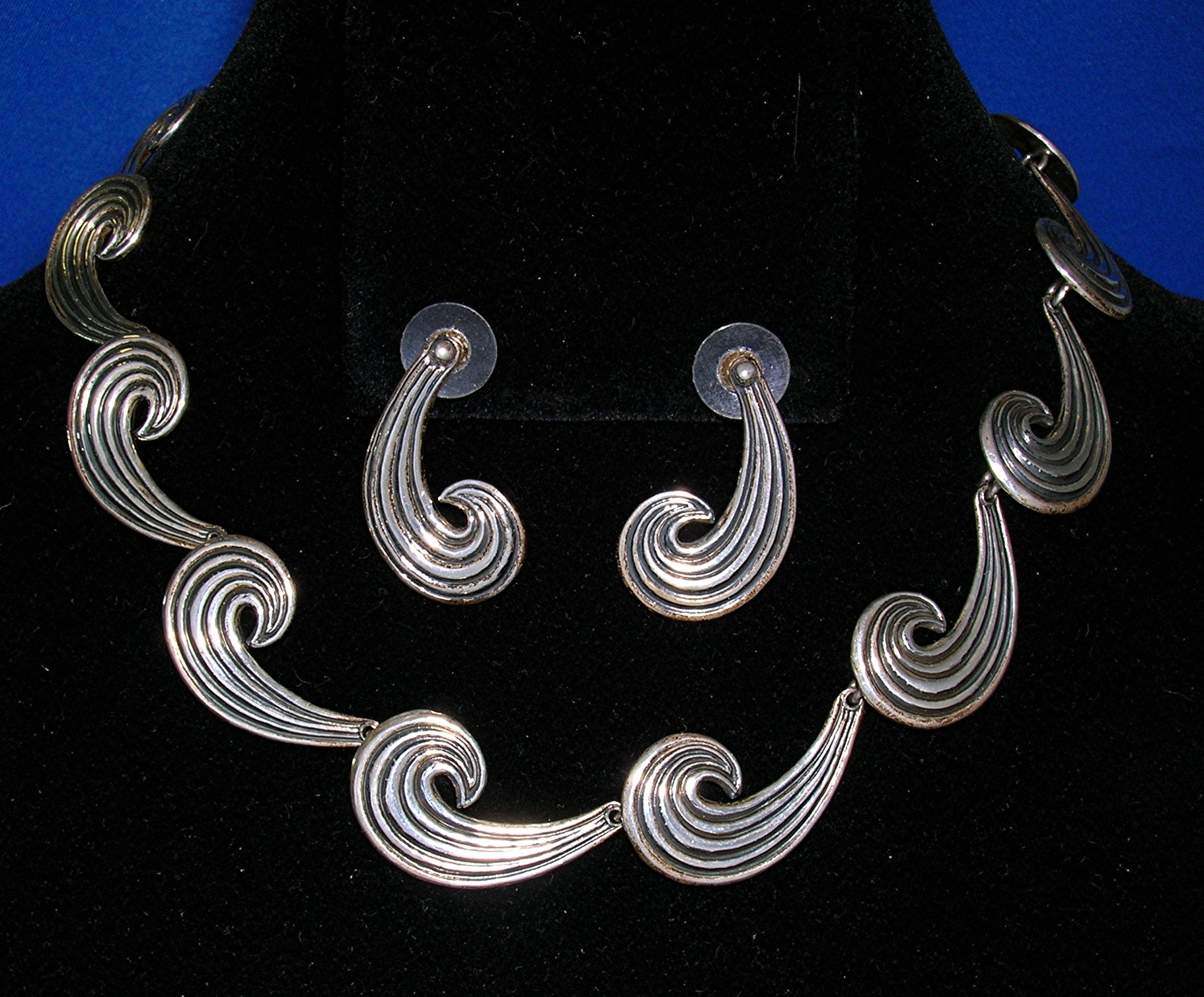 Necklace and Earrings  Sterling Silver Mexico