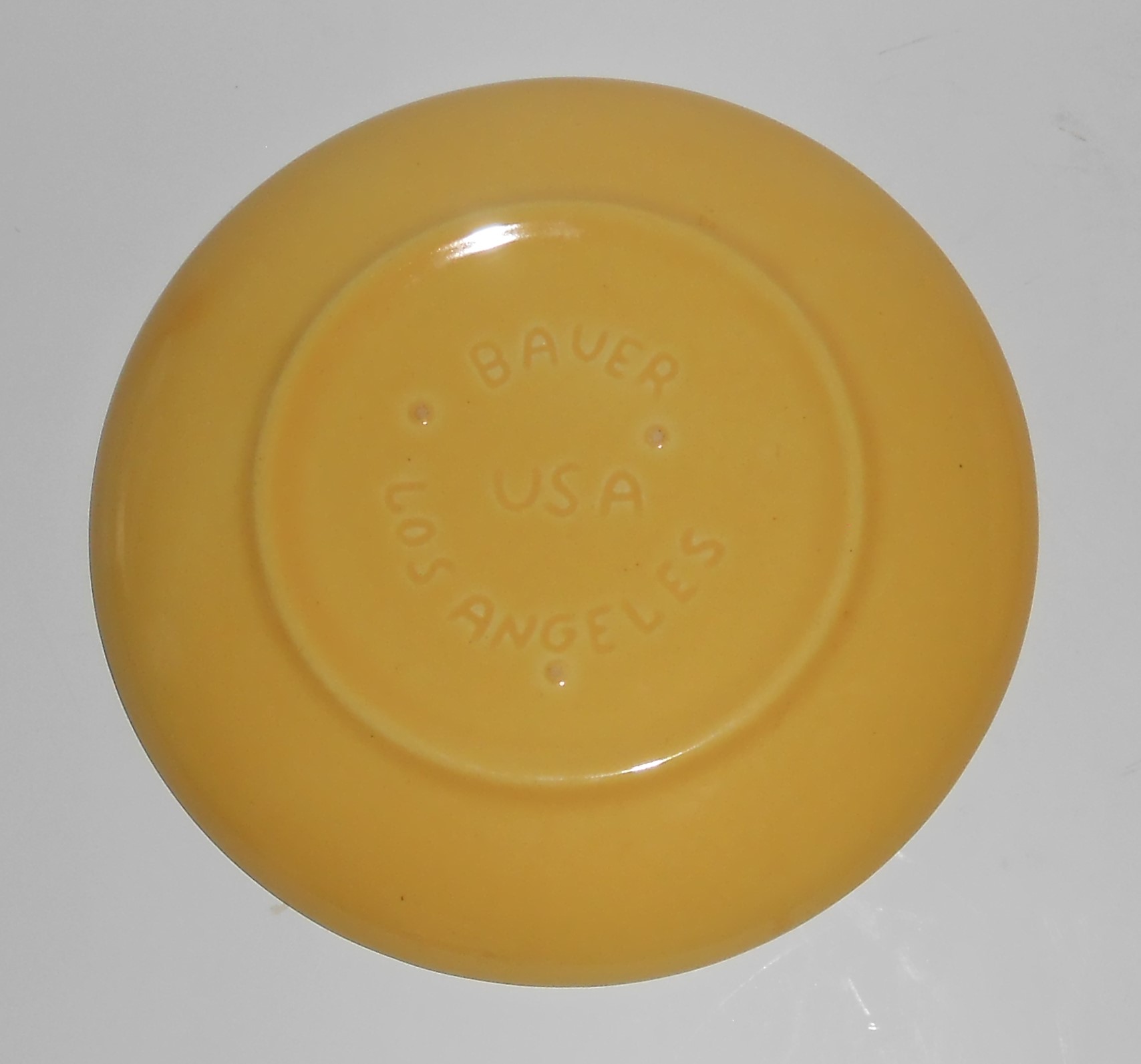 Bauer Pottery Monterey Moderne Yellow Bread Plate