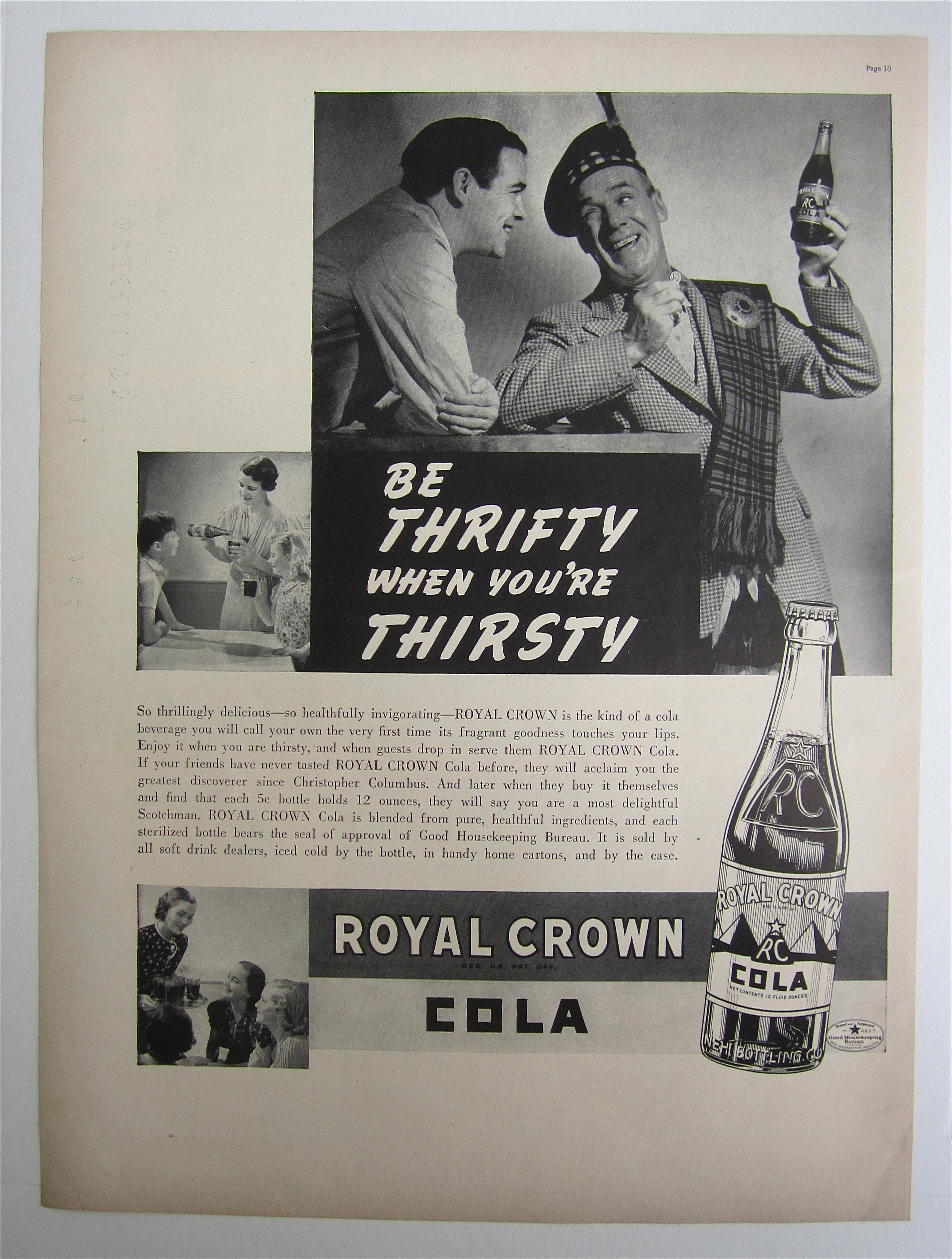 1938 Royal Crown Cola (RC) w/ Two Men Talking