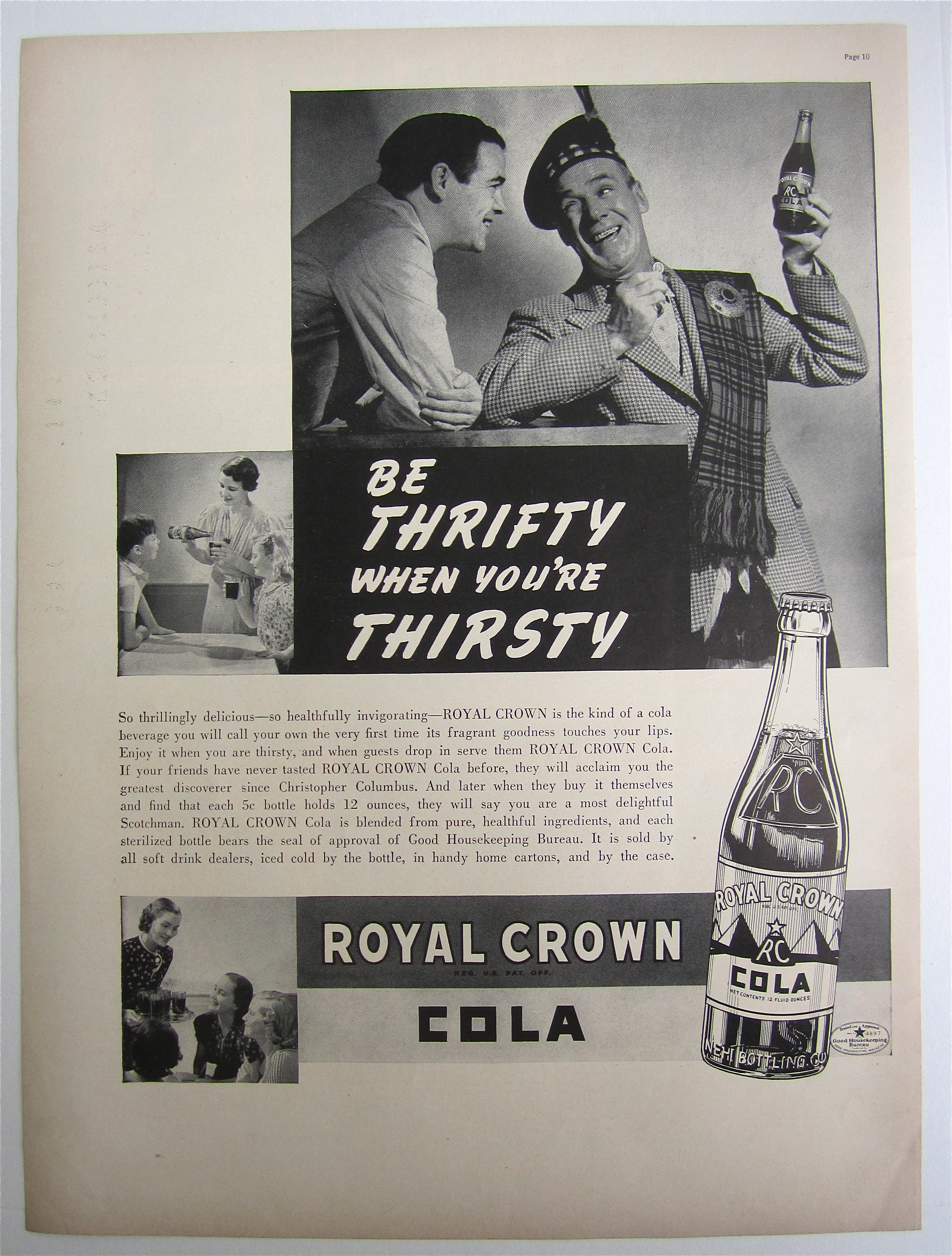 1938 Royal Crown Cola (RC) w/ Two Men Talking