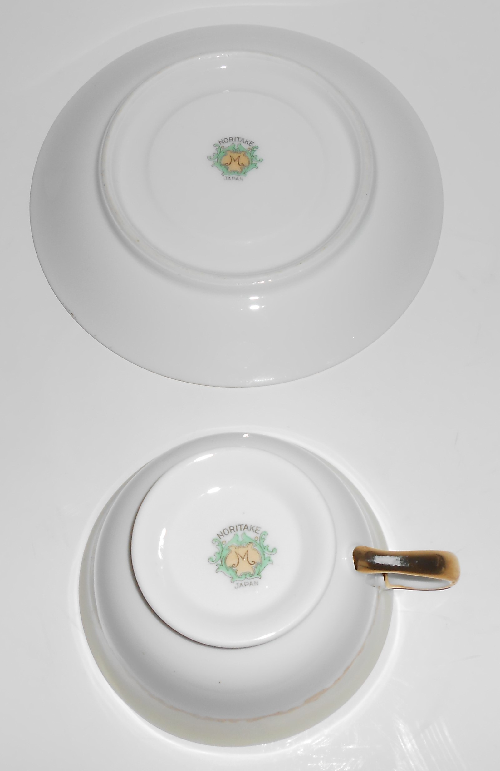 Noritake China Porcelain N3149 Floral w/Gold Cup & Sau