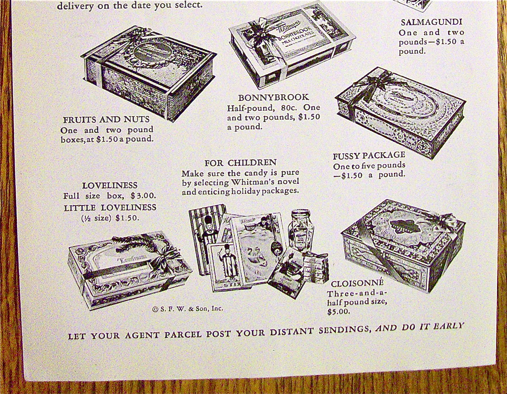 1931 Whitman's Candies with Prestige, Fussy & More