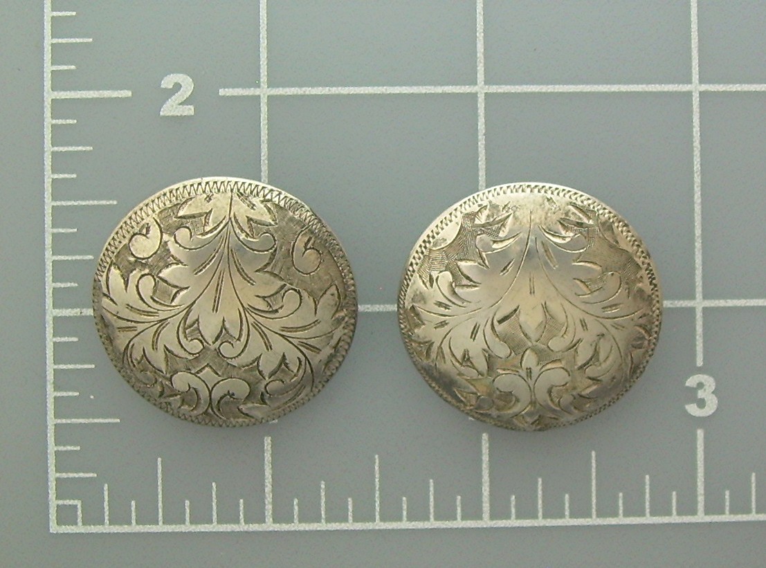 Sterling Silver Clip Earrings lacy Ferns Japan