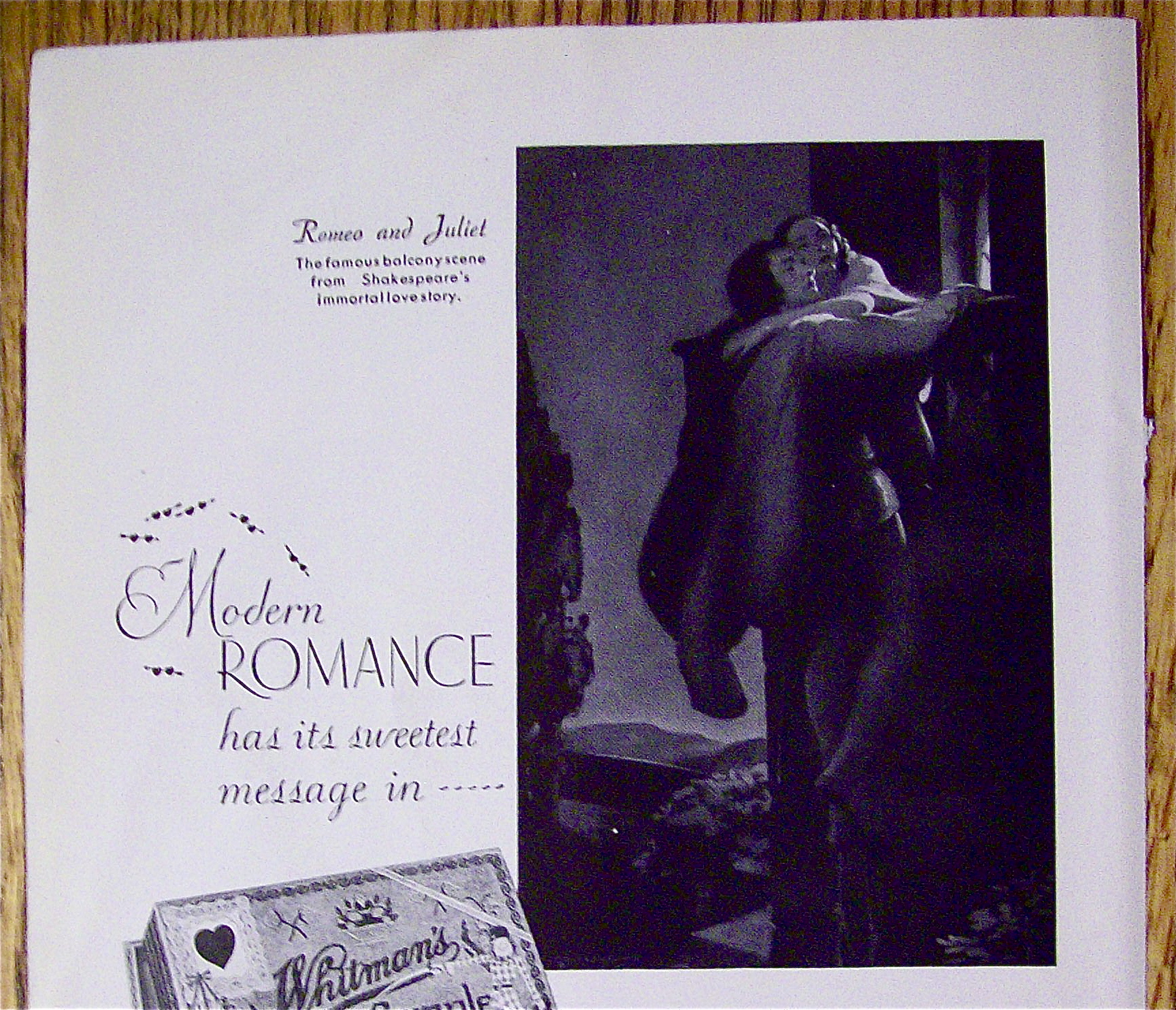 1932 Whitman's Sampler with Romeo & Juliet