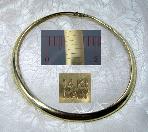 Necklace 14K Yellow Gold Italy Omega 8mm  58 grams