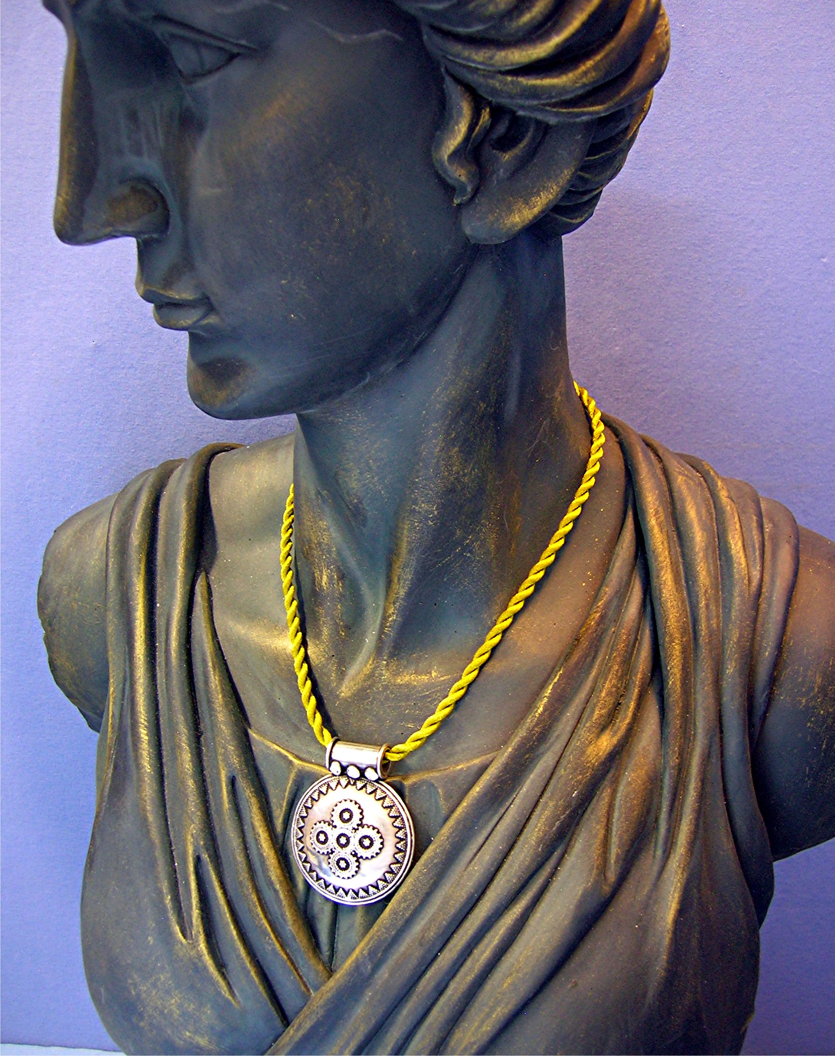 Sterling Silver Ethnic Design Pendant from India,