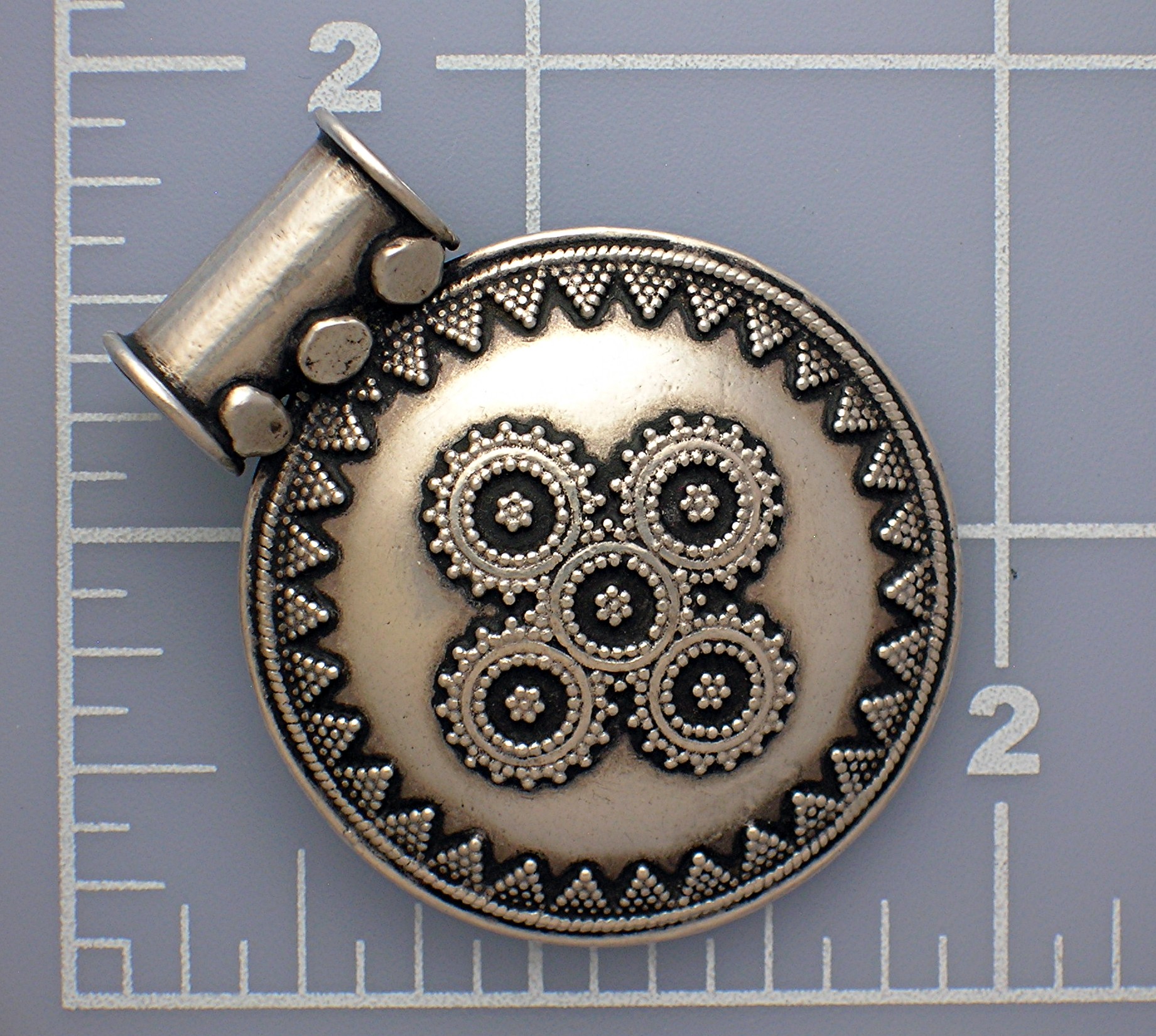 Sterling Silver Ethnic Design Pendant from India,