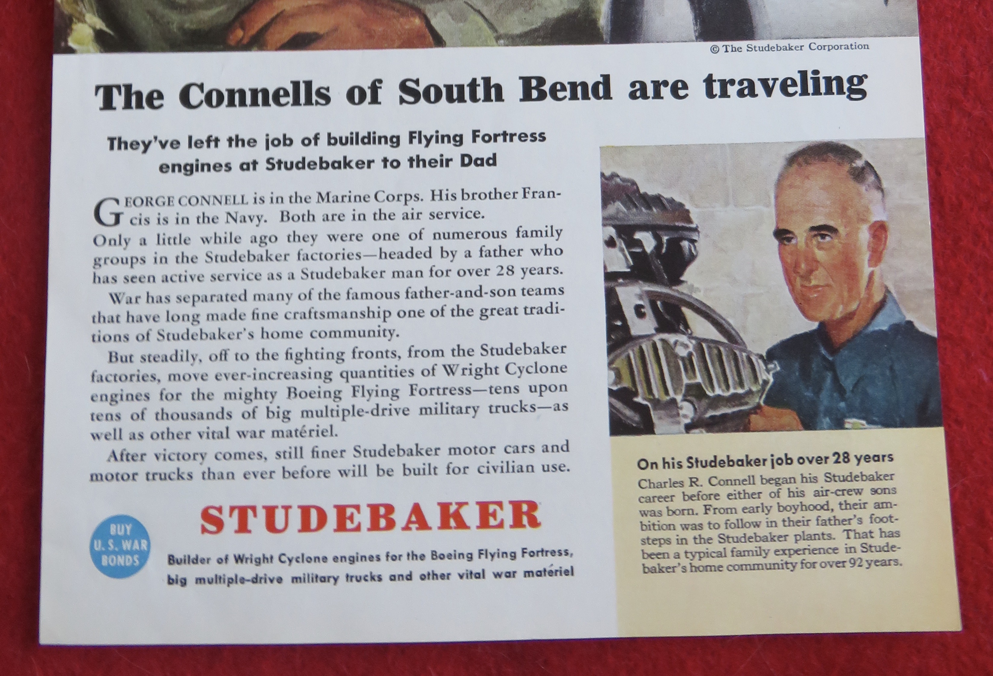 1944 Studebaker with Two Soldiers Talking