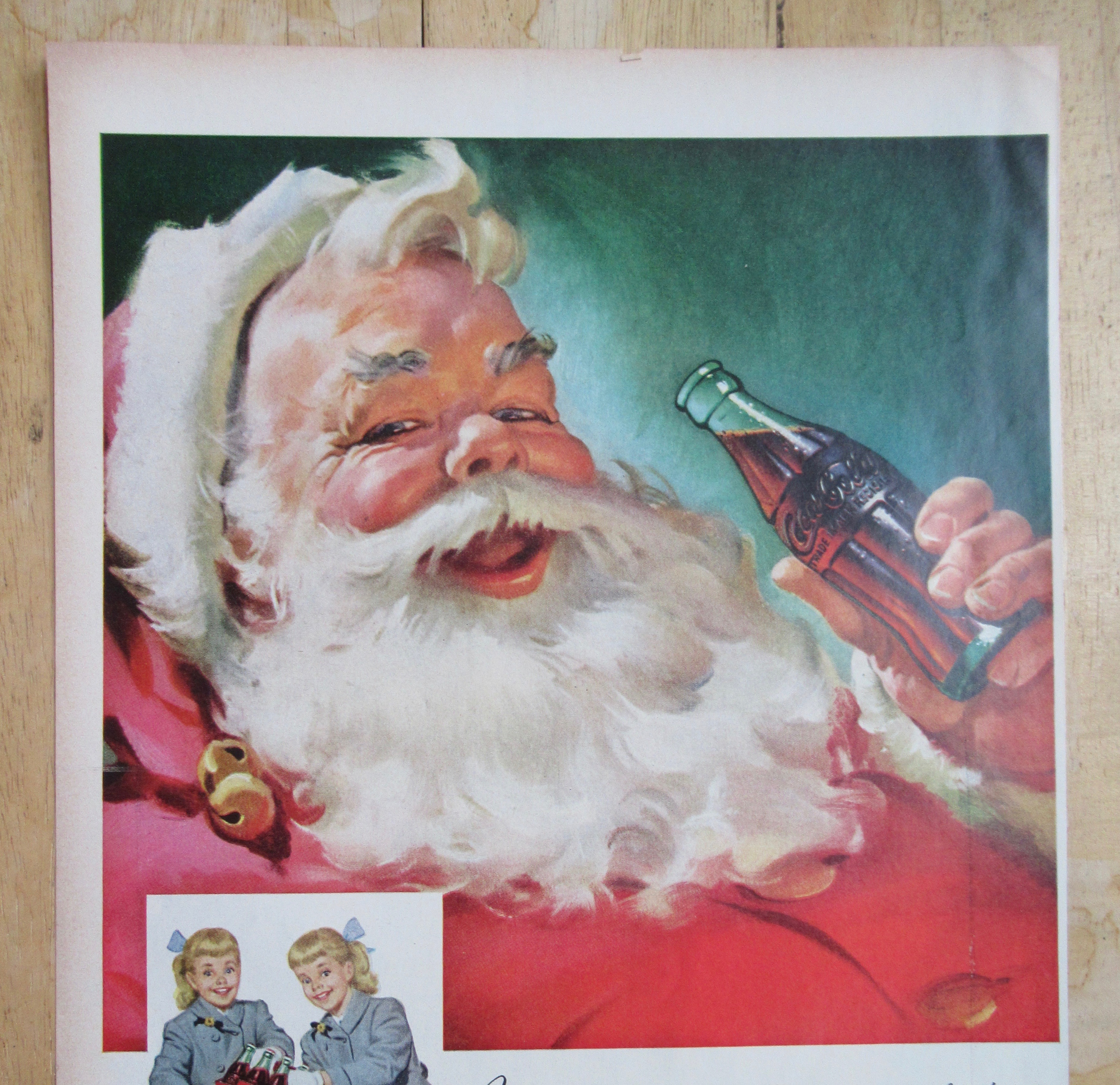 1955 Coca Cola (Coke) with Santa Claus Drinking Soda