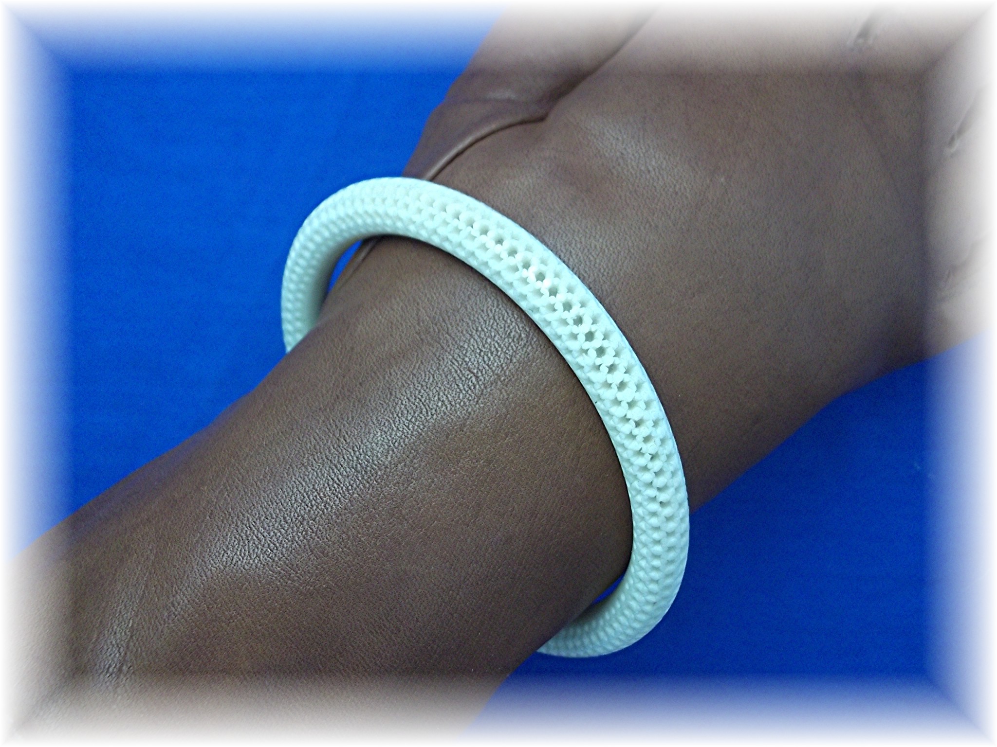 Bone Ivory Bangle Bracelet Hand Carved