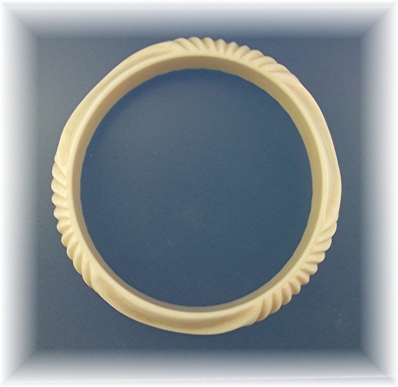 Bone Ivory Bangle Bracelet Hand Carved
