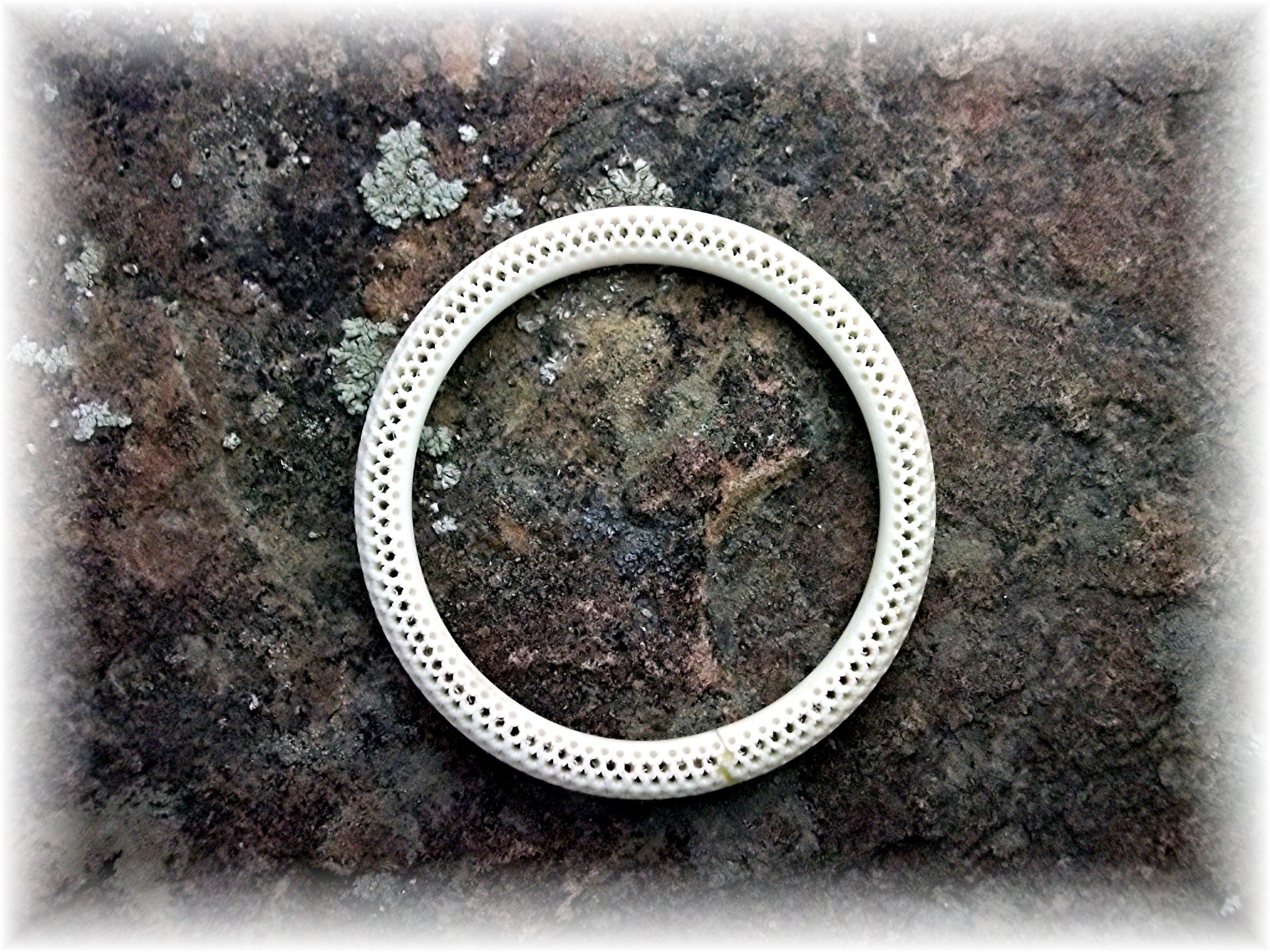 Bone Ivory Bangle Bracelet Hand Carved