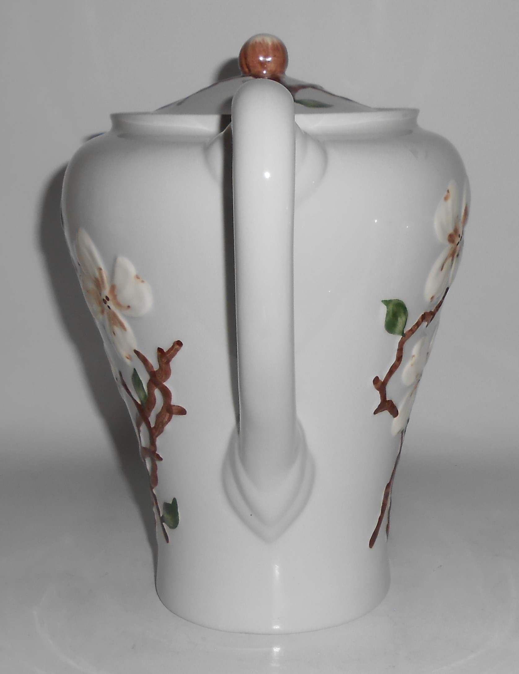 California Ceramics Orchard Ware White Dogwood Coffee P