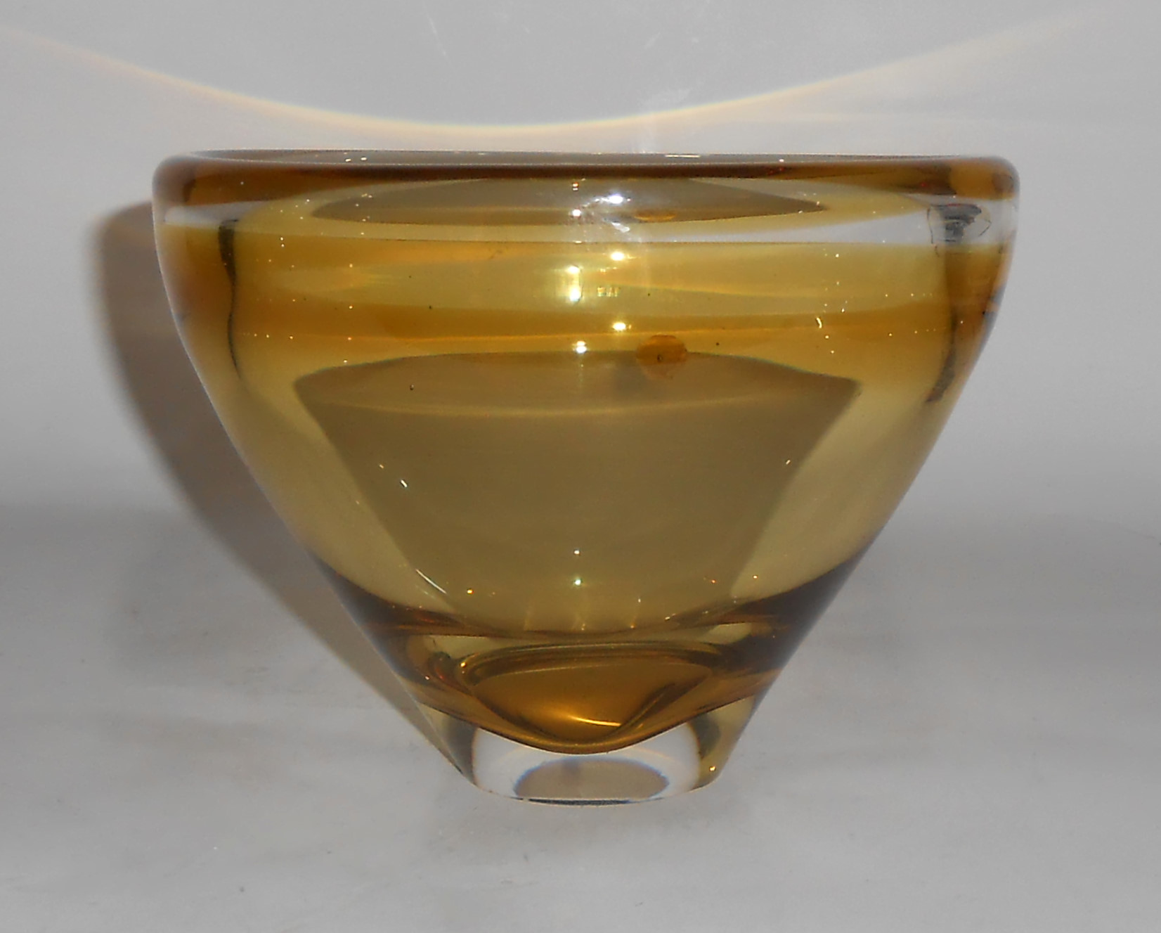 Kosta Art Glass Segusa Style Vase w/Glasbruk Sticker